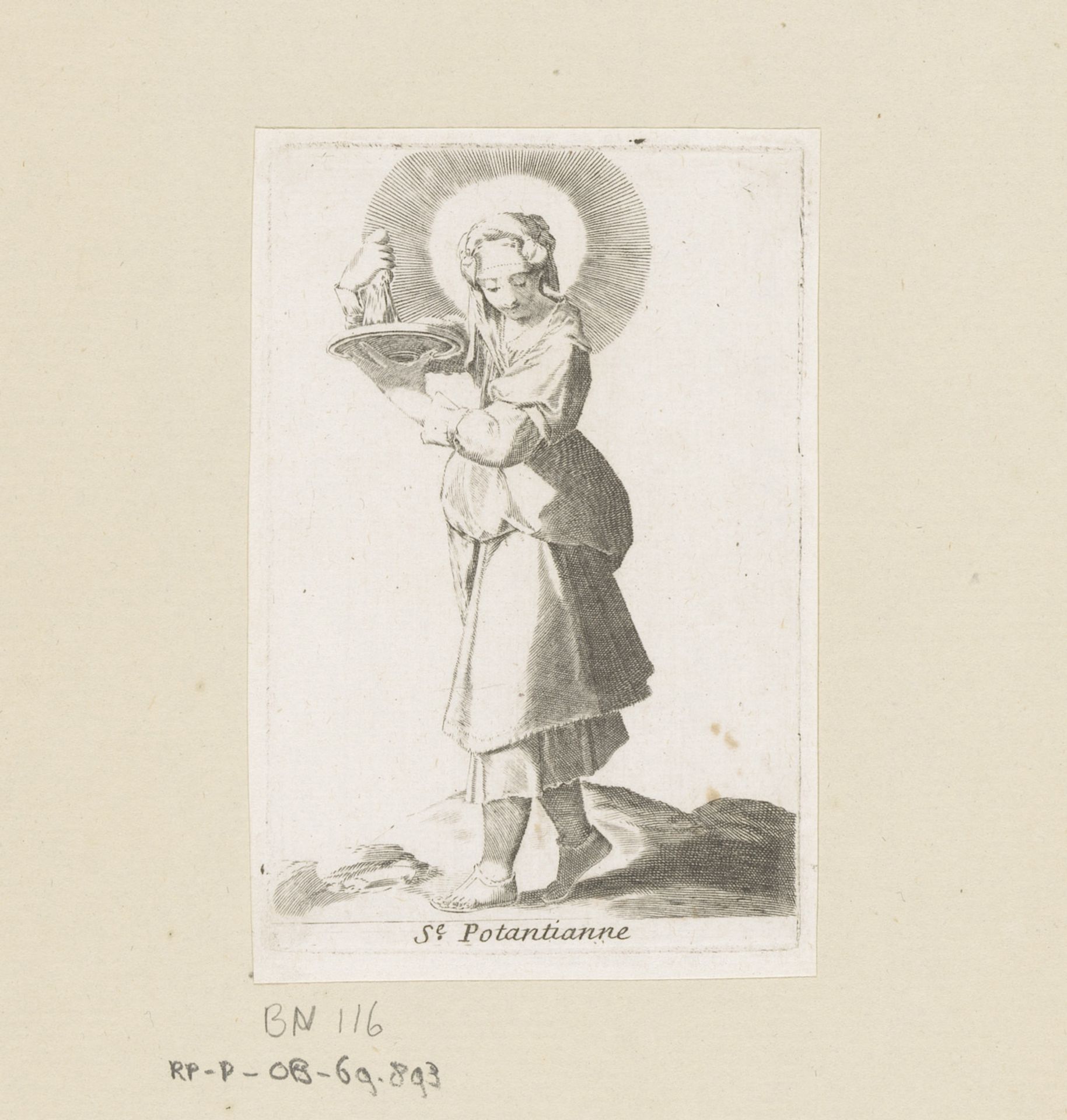 H. Potantianna by Claude Mellan