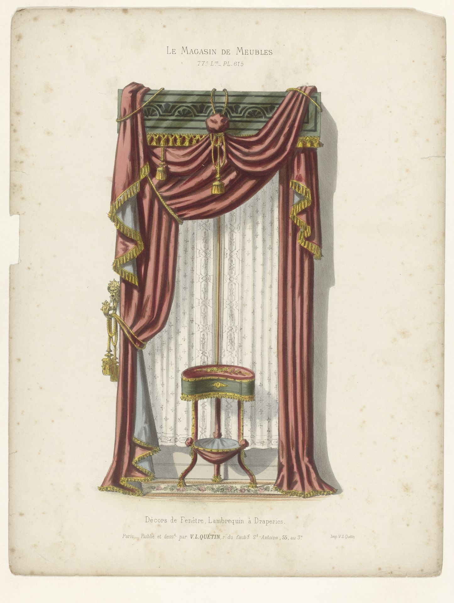 Venster met gordijnen by Anonymous