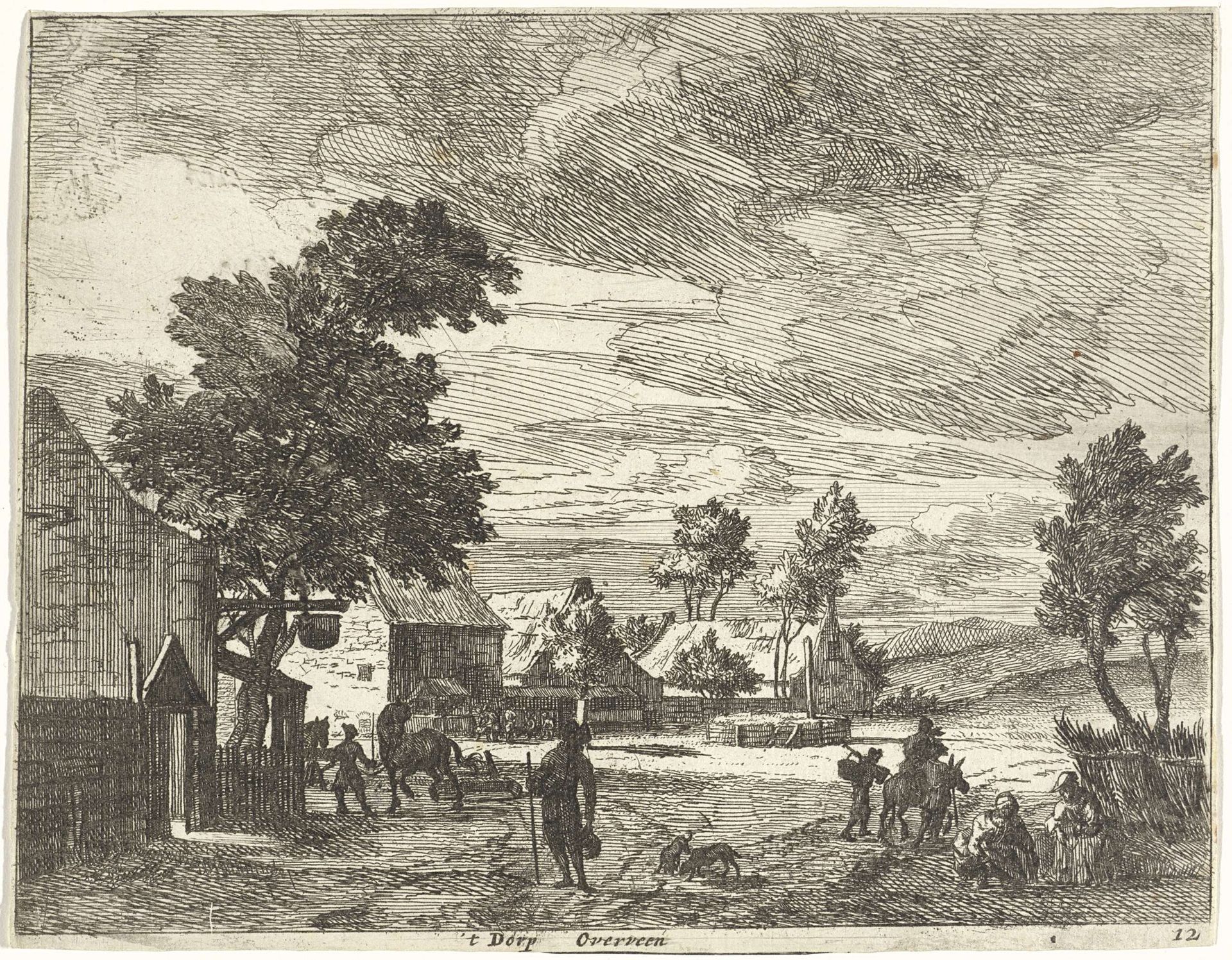Gezicht op Overveen by Jan Vincentsz. van der Vinne