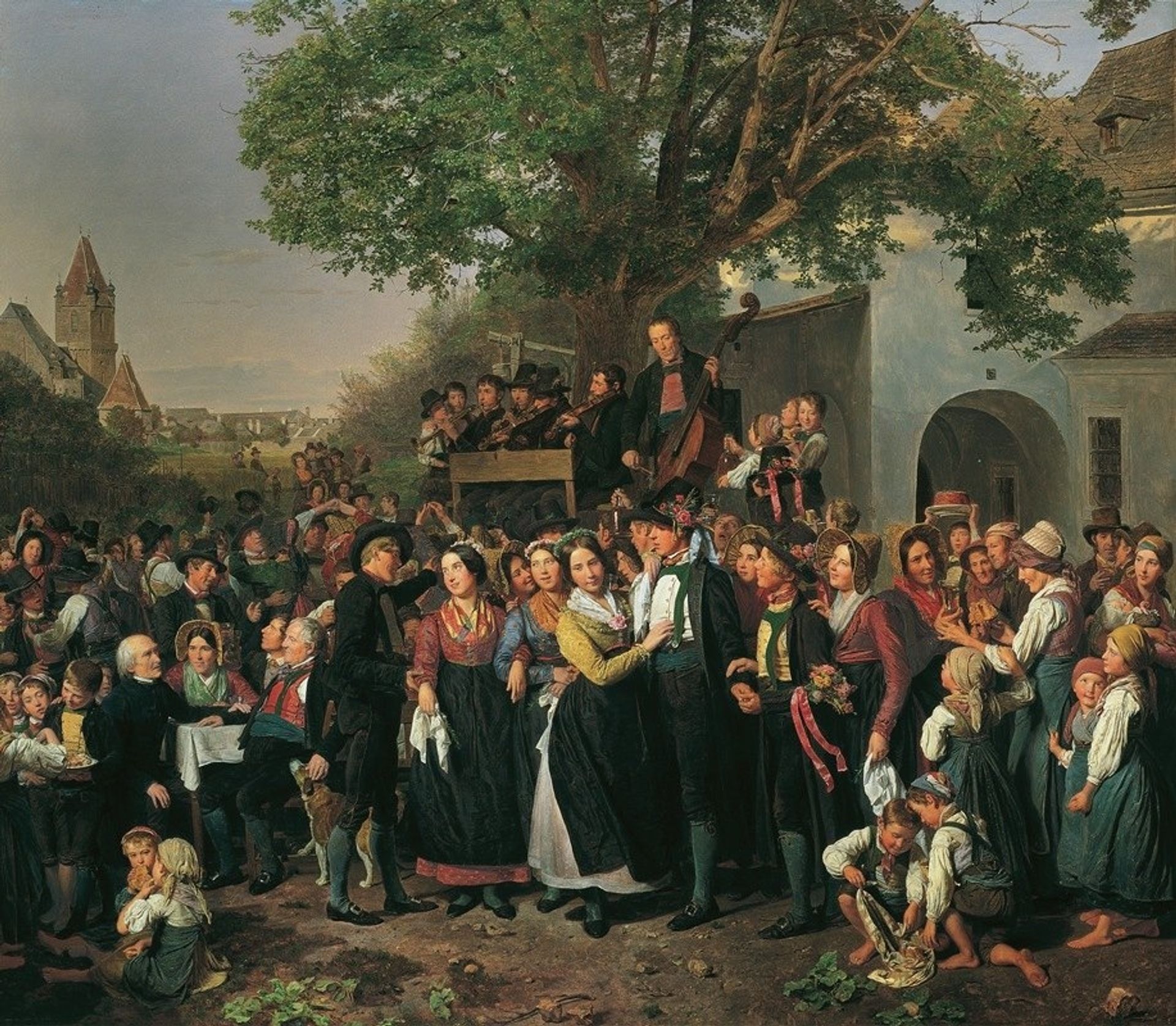 Niederösterreichische Bauernhochzeit by Ferdinand Georg Waldmüller