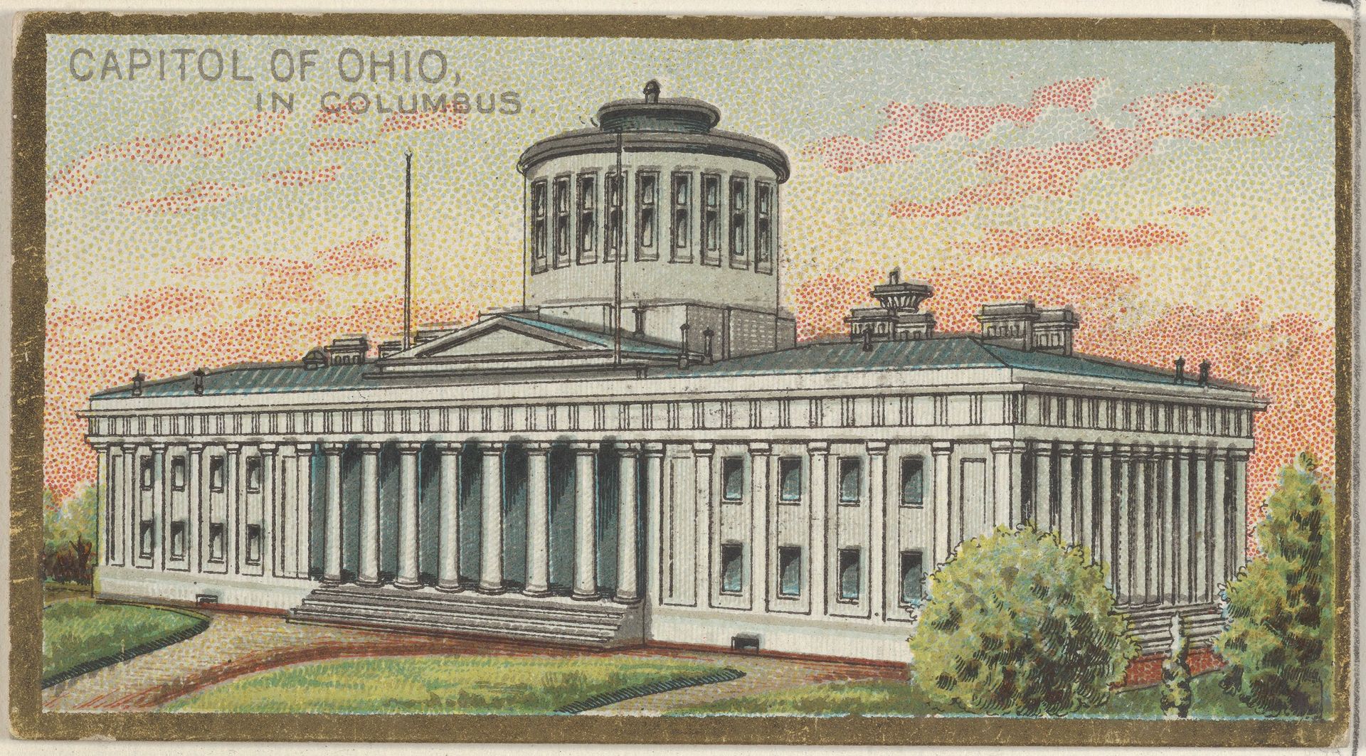 Capitol of Ohio in Columbus, from the General Government and State Capitol Buildings series (N14) for Allen & Ginter Cigarettes Brands by Allen & Ginter