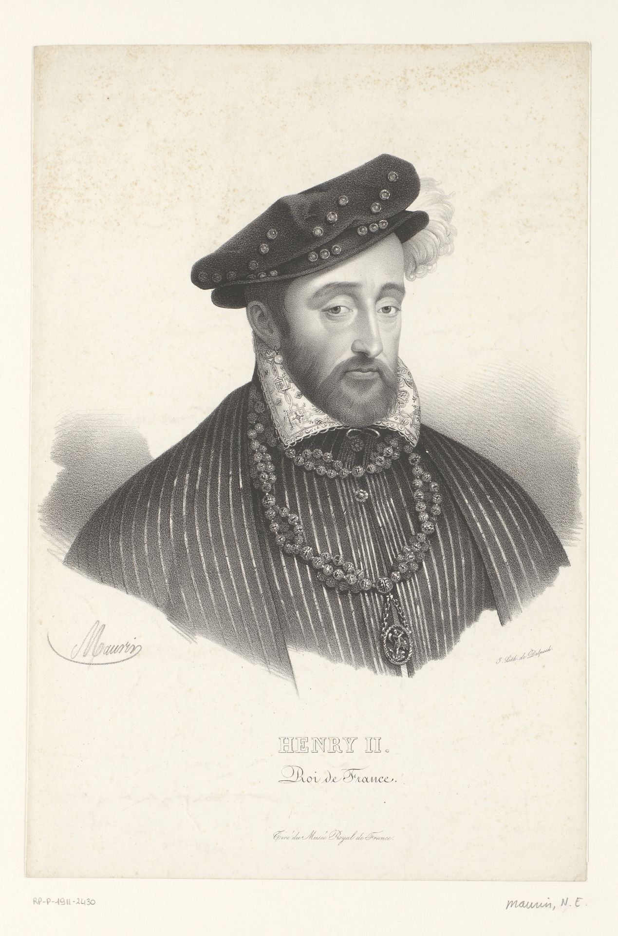 Portret van Hendrik II, koning van Frankrijk by Nicolas Maurin