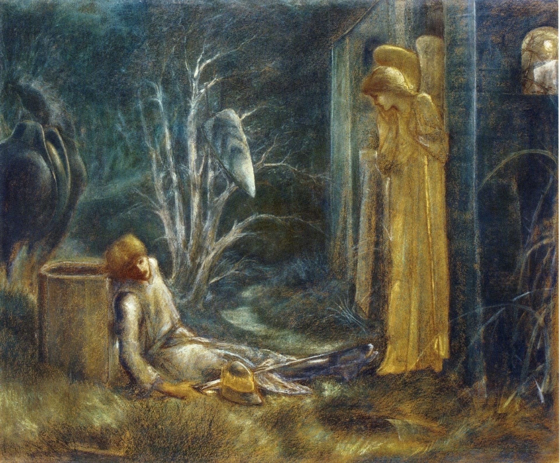 The Dream of Lancelot (Study) by Edward Burne-Jones