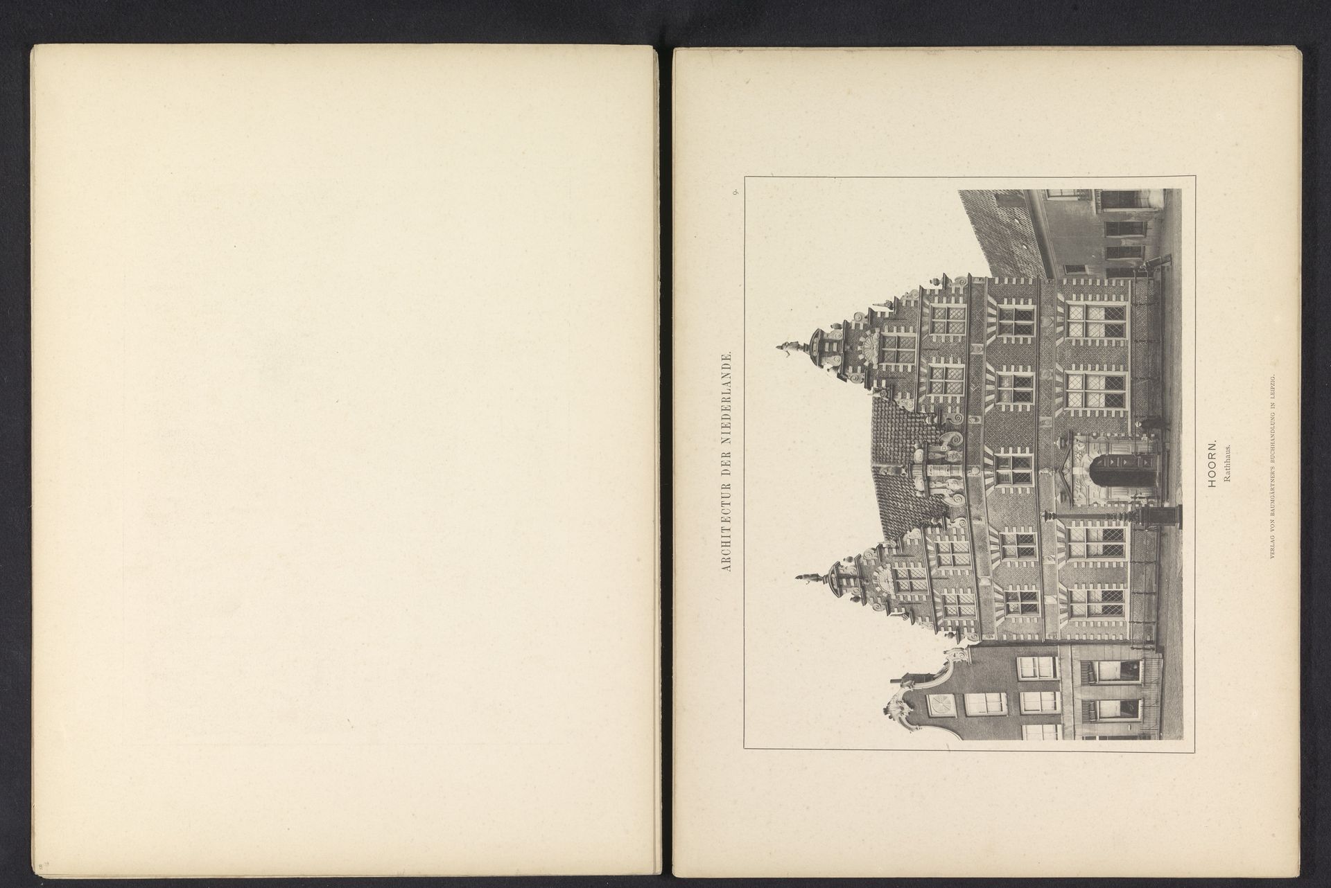 Gezicht op het stadhuis van Hoorn by Anonymous