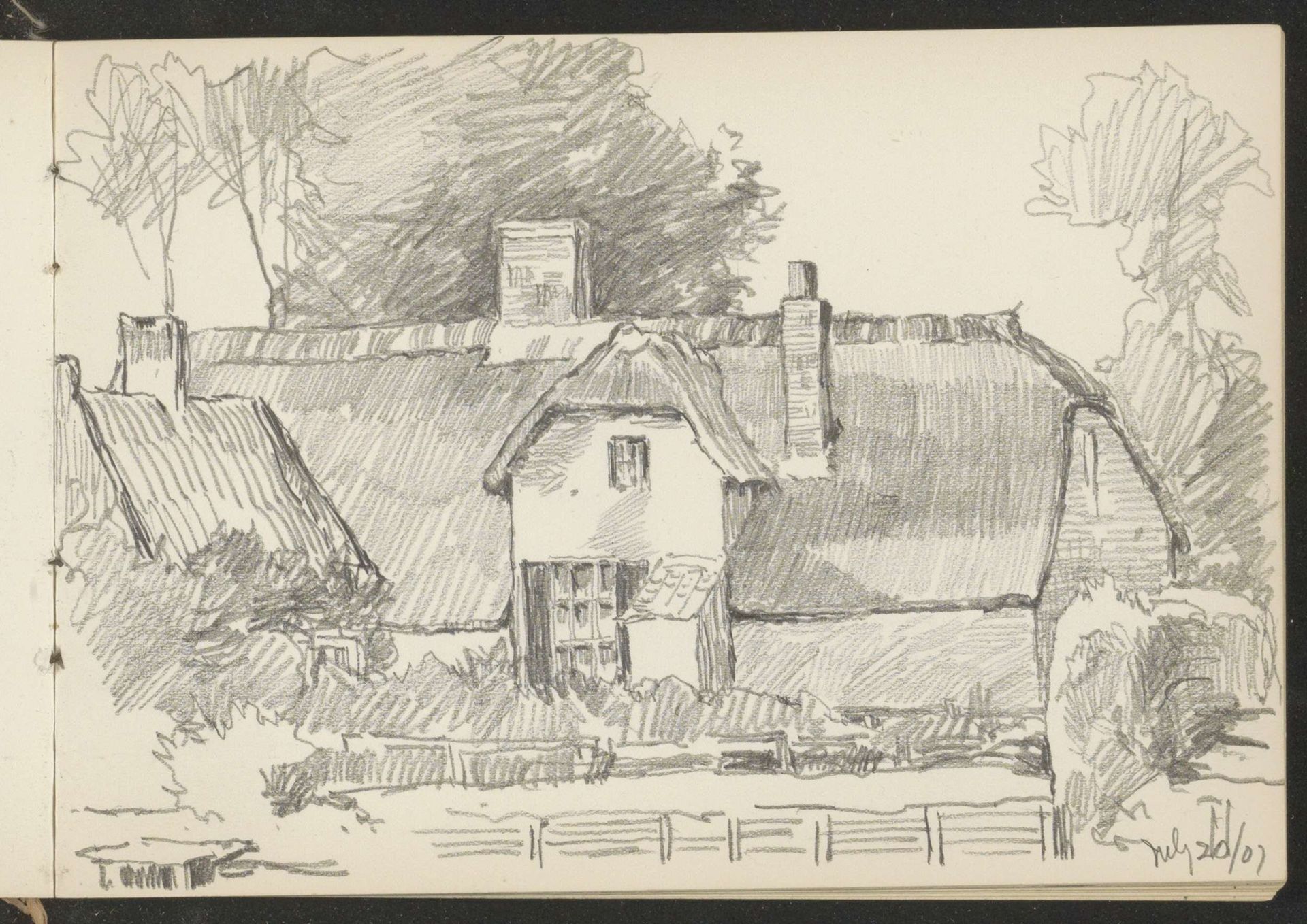 Omheinde boerderij by Alexander Shilling