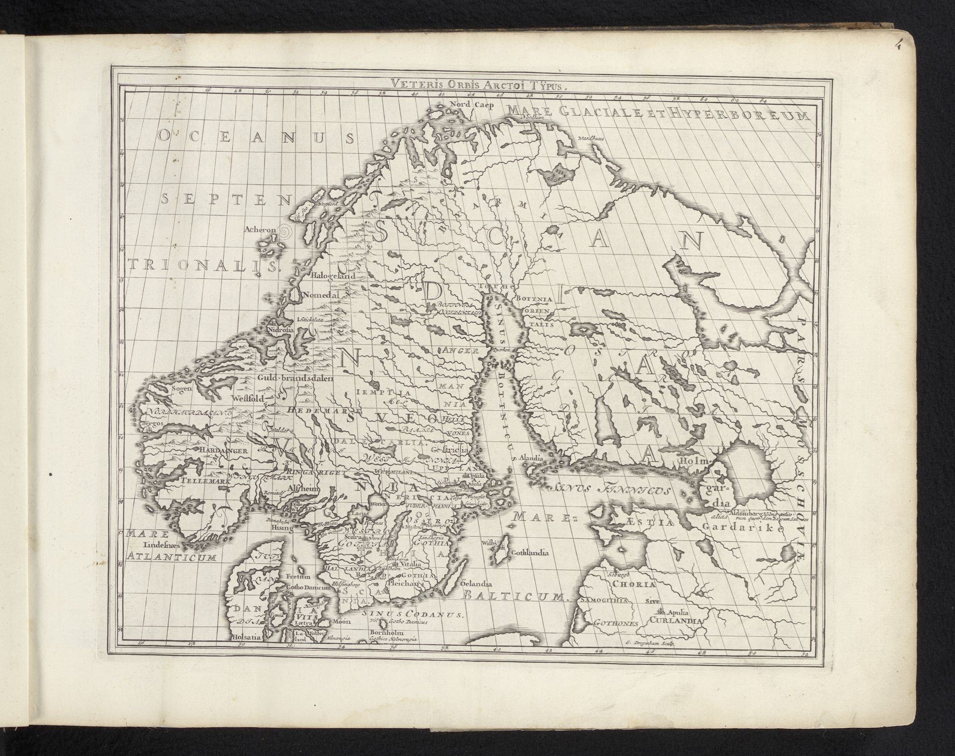 Kaart van de Scandinavische landen in de oude tijd by Gerrit Drogenham