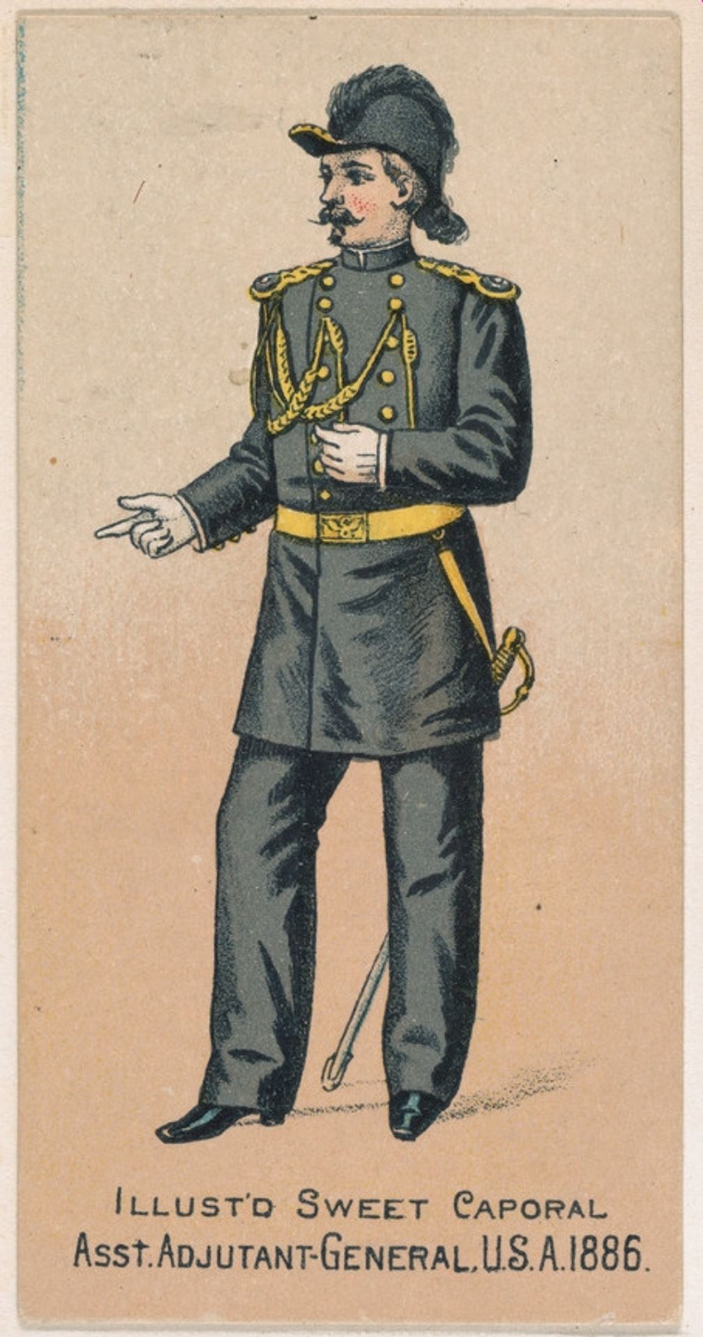 Assistant Adjutant-General, United States Army, 1886, from the Military Series (N224) issued by Kinney Tobacco Company to promote Sweet Caporal Cigarettes by Kinney Brothers Tobacco Company