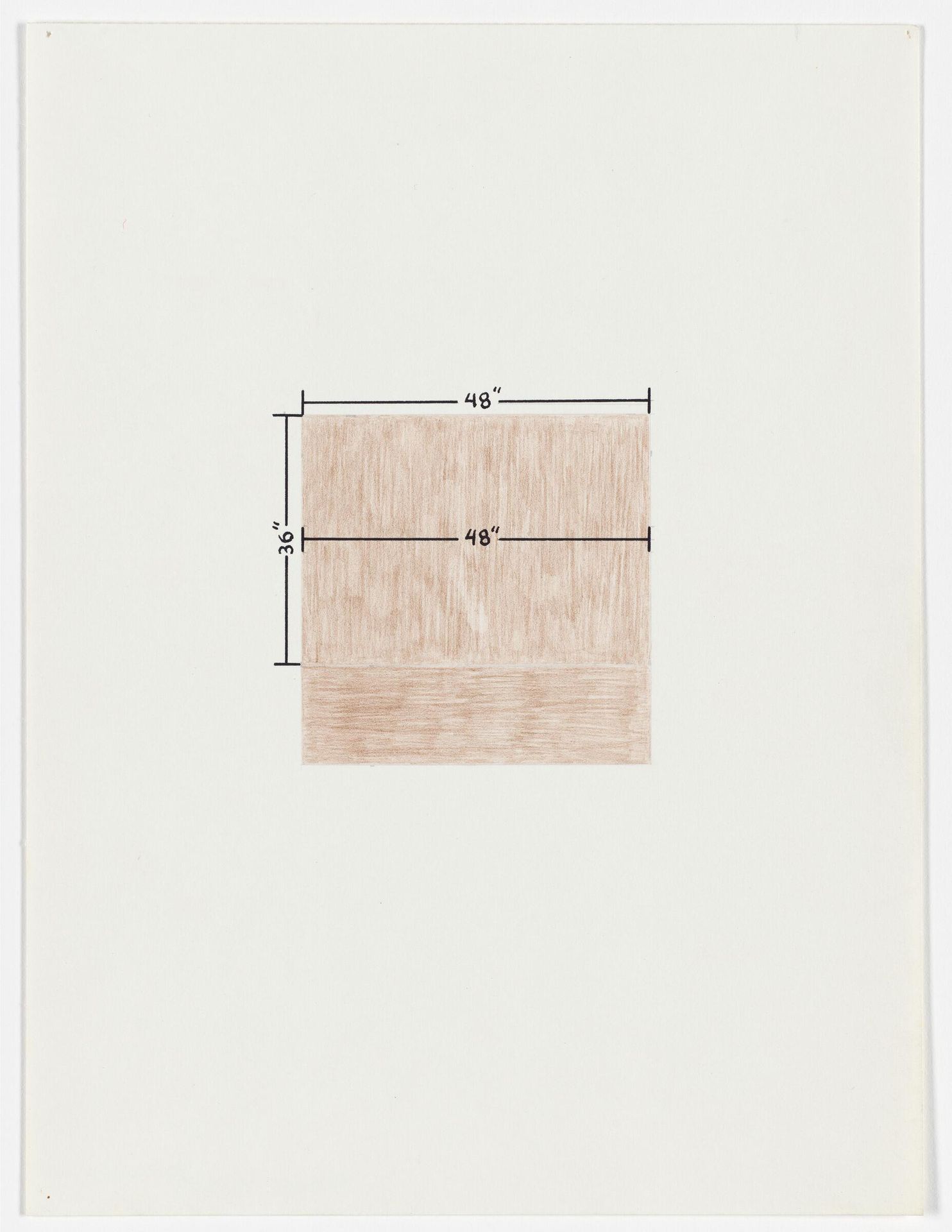 Drawing for "48" Standards" by Mel Bochner