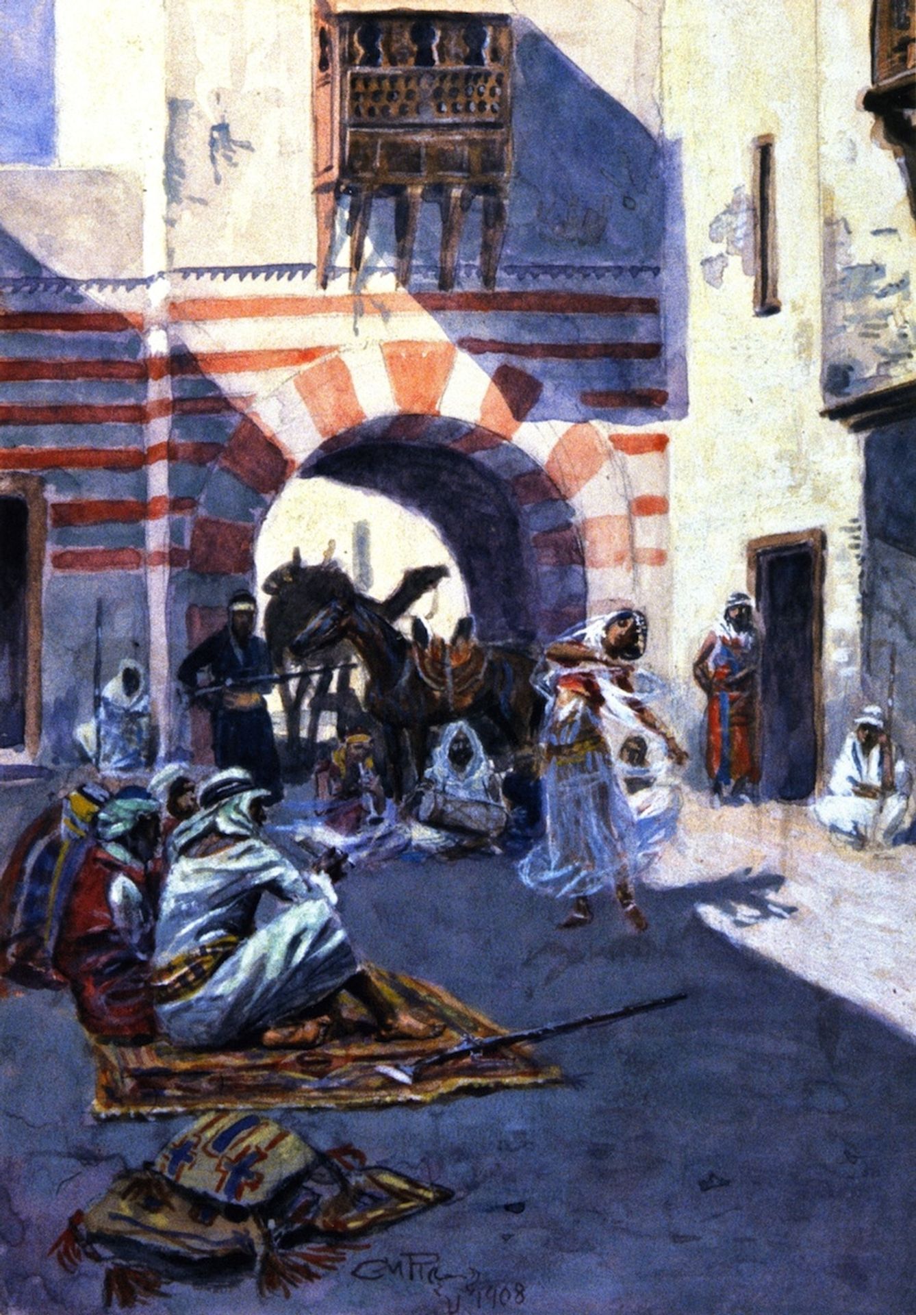 Street Scene in Arabia by Charles M. Russell