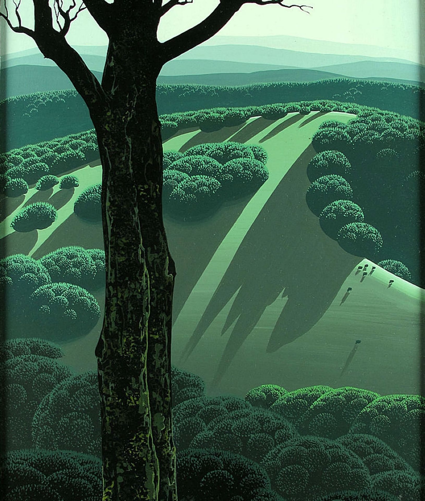 Green Hillside by Eyvind Earle