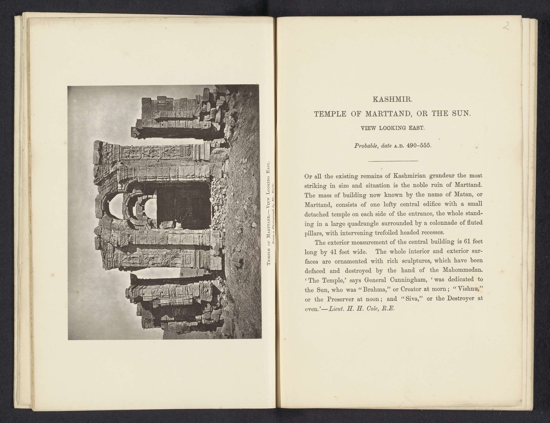 Temple of Marttand - view looking East by John Burke