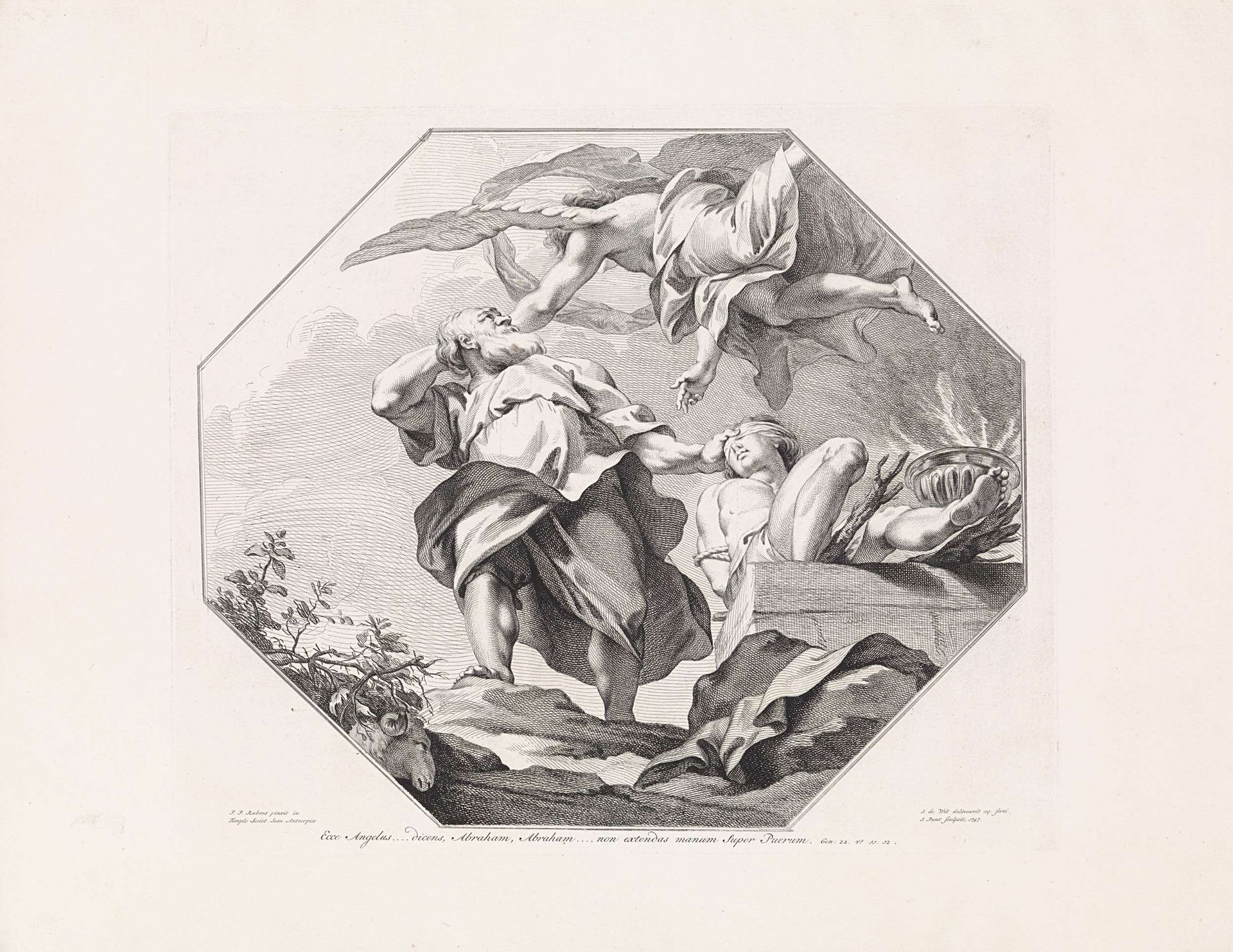 Offer van Abraham by Jan Punt