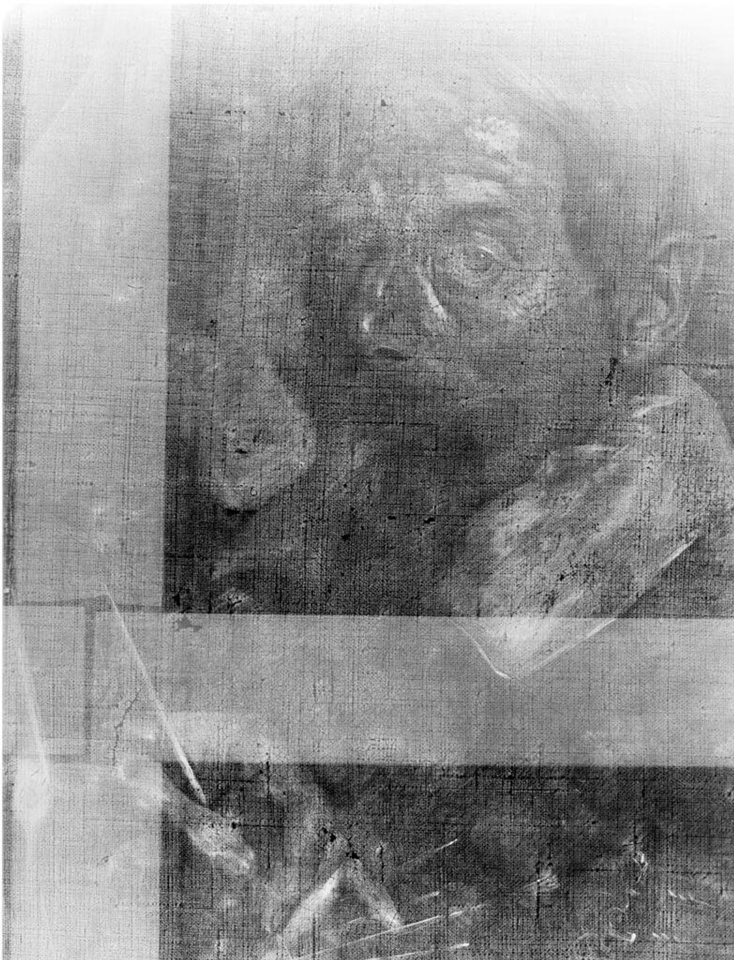 X-radiograph(s) of "Artist Painting a Portrait" by Artist of original: Nicolas RÃ©gnier
