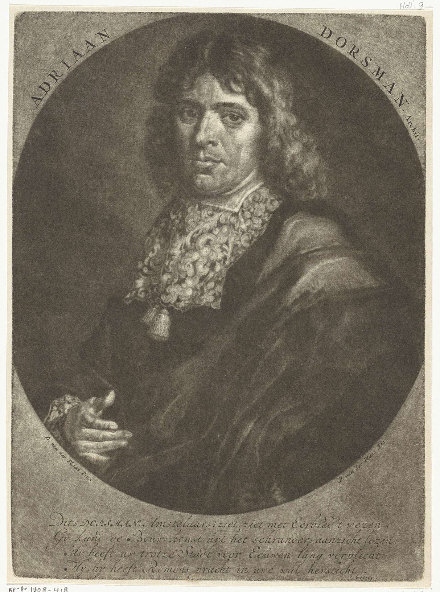 Portret van Adriaan Dortsman by Pieter van der (II) Plas