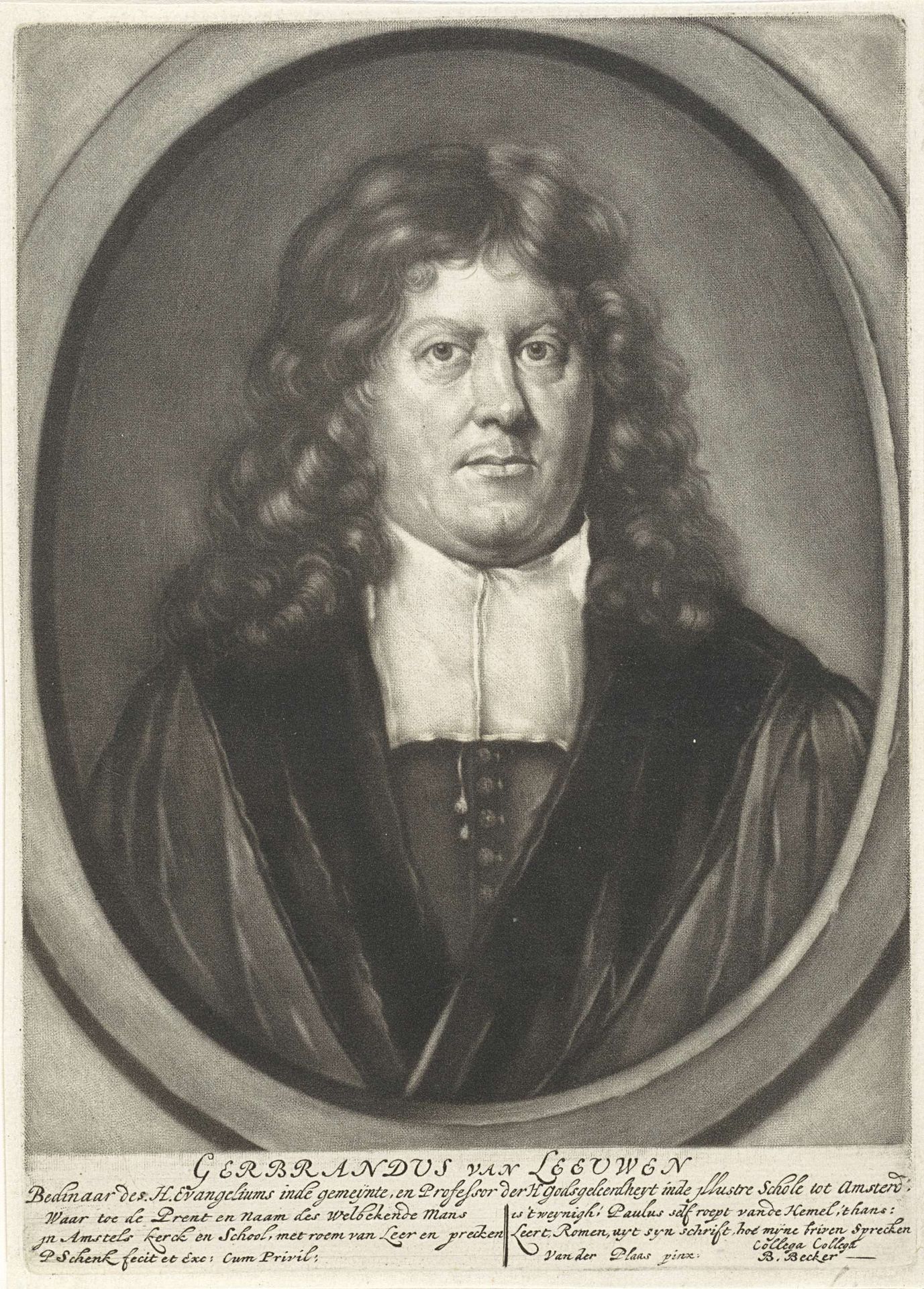 Portret van Gerbrand van Leeuwen by Pieter Schenk