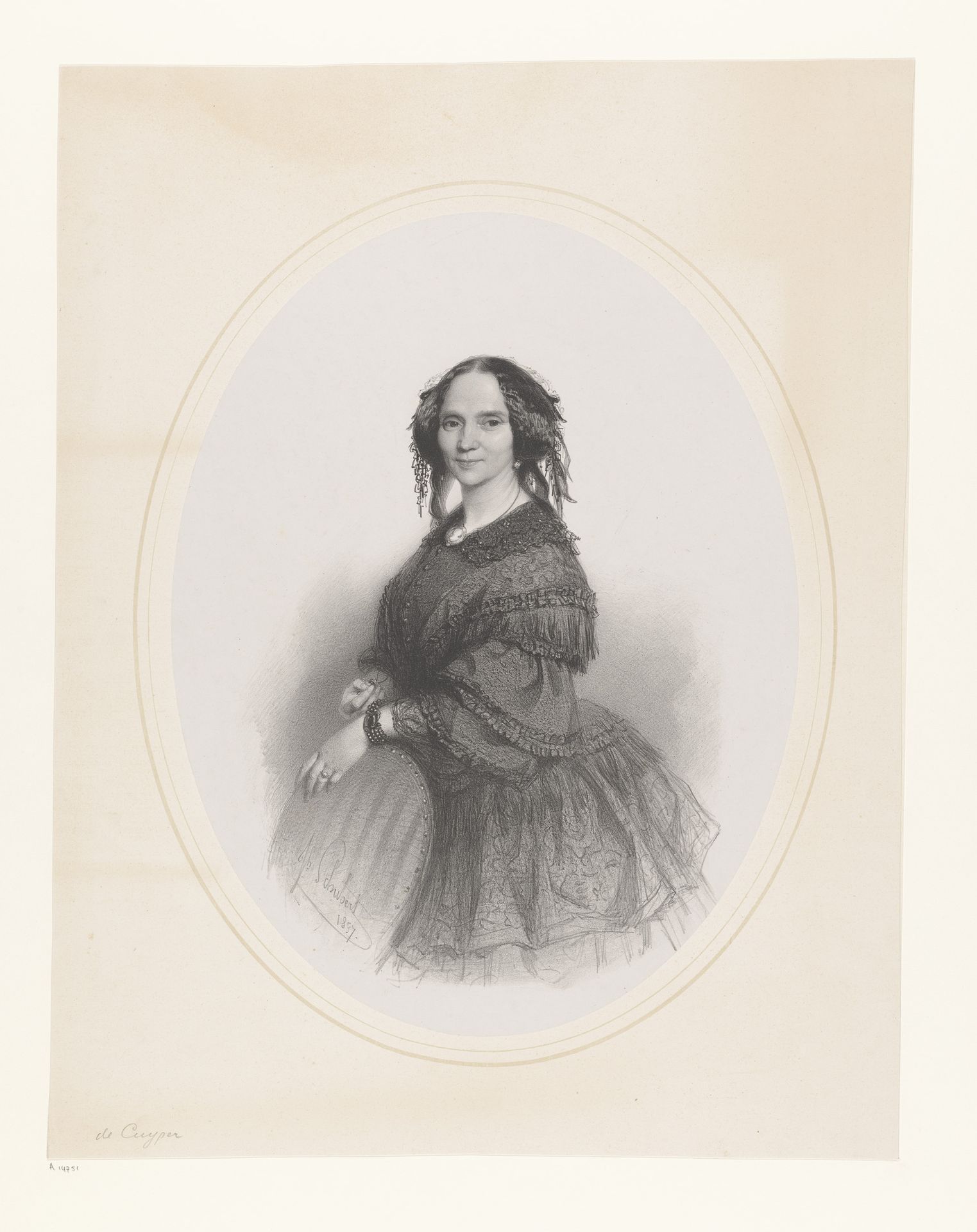 Portret van mevrouw de Cuyper by Joseph Schubert