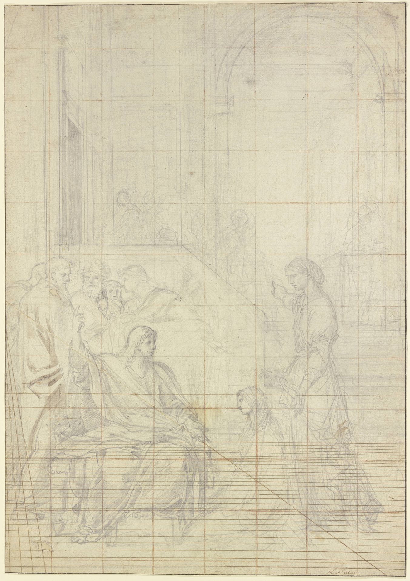 Christus bei Maria und Martha by Eustache Le Sueur