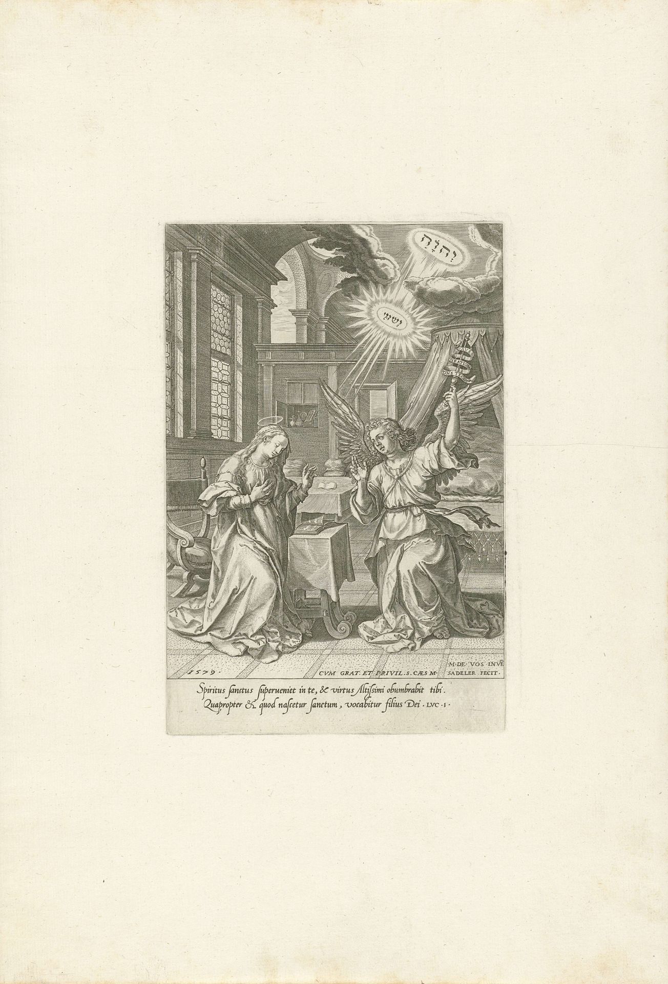 Annunciatie by Johann Sadeler I