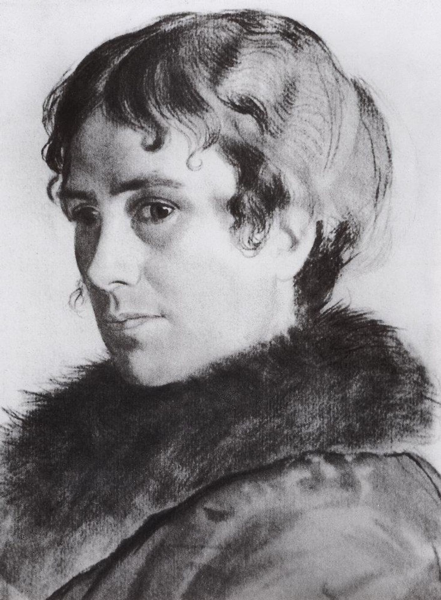Portrait of Y.E. Kustodieva by Boris Kustodiev