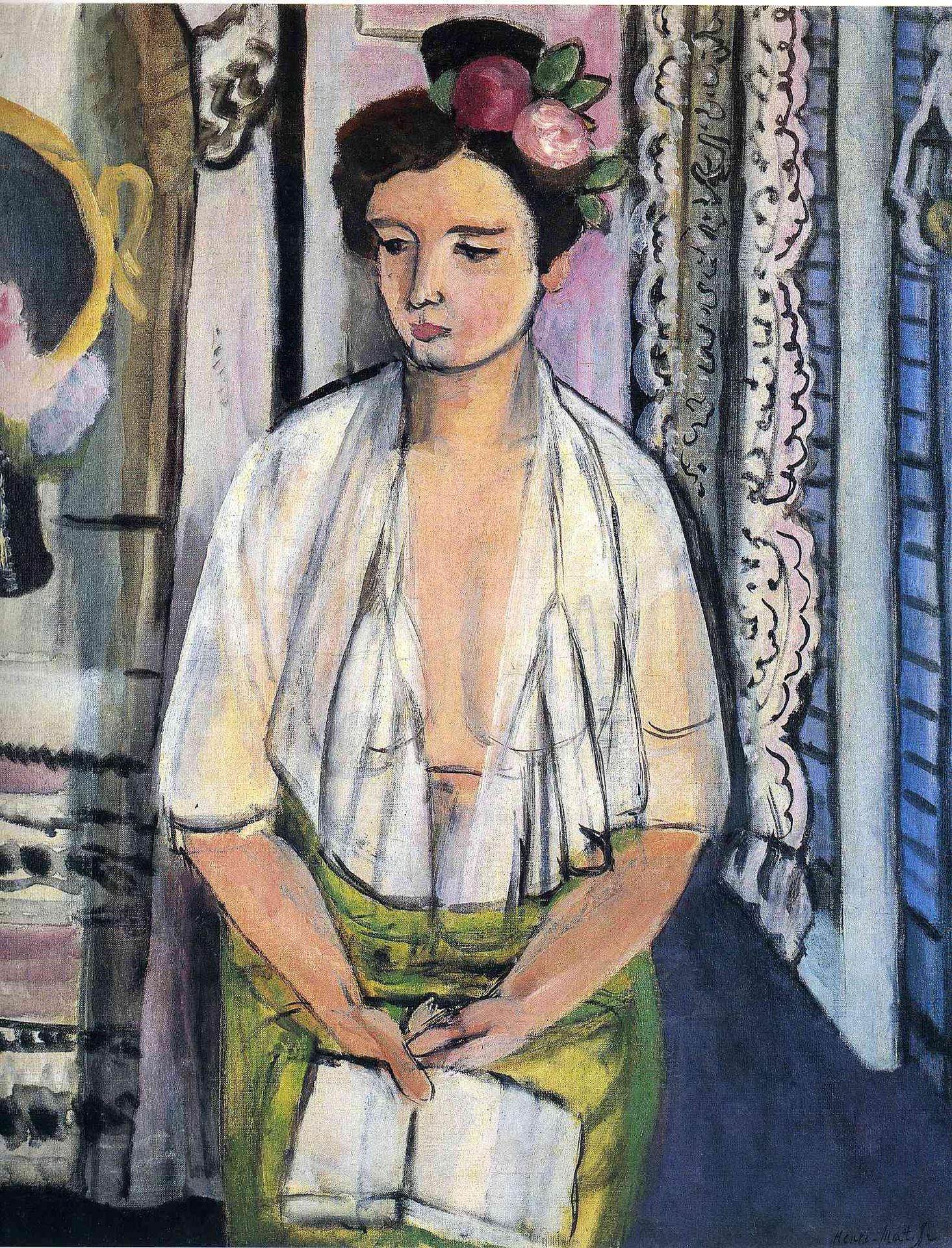 Reader on a Black Background by Henri Matisse