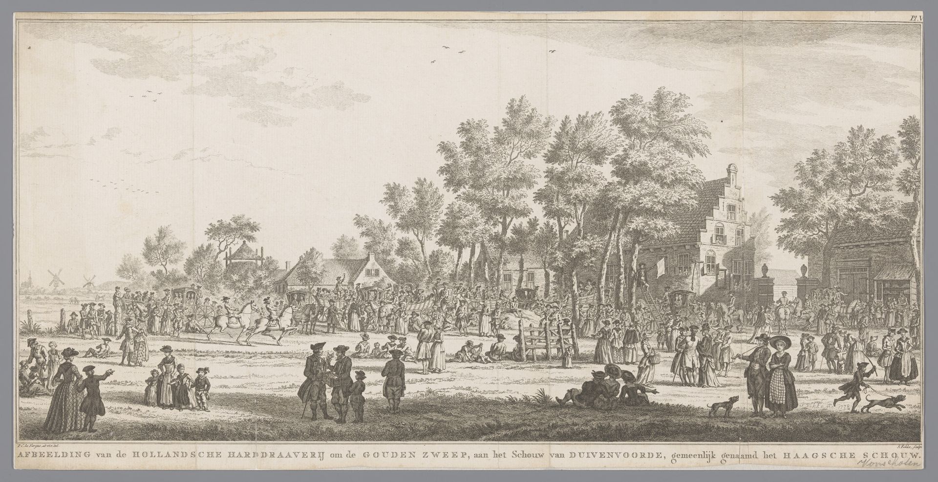 Hollandse harddraverij, ca. 1775 by Simon Fokke