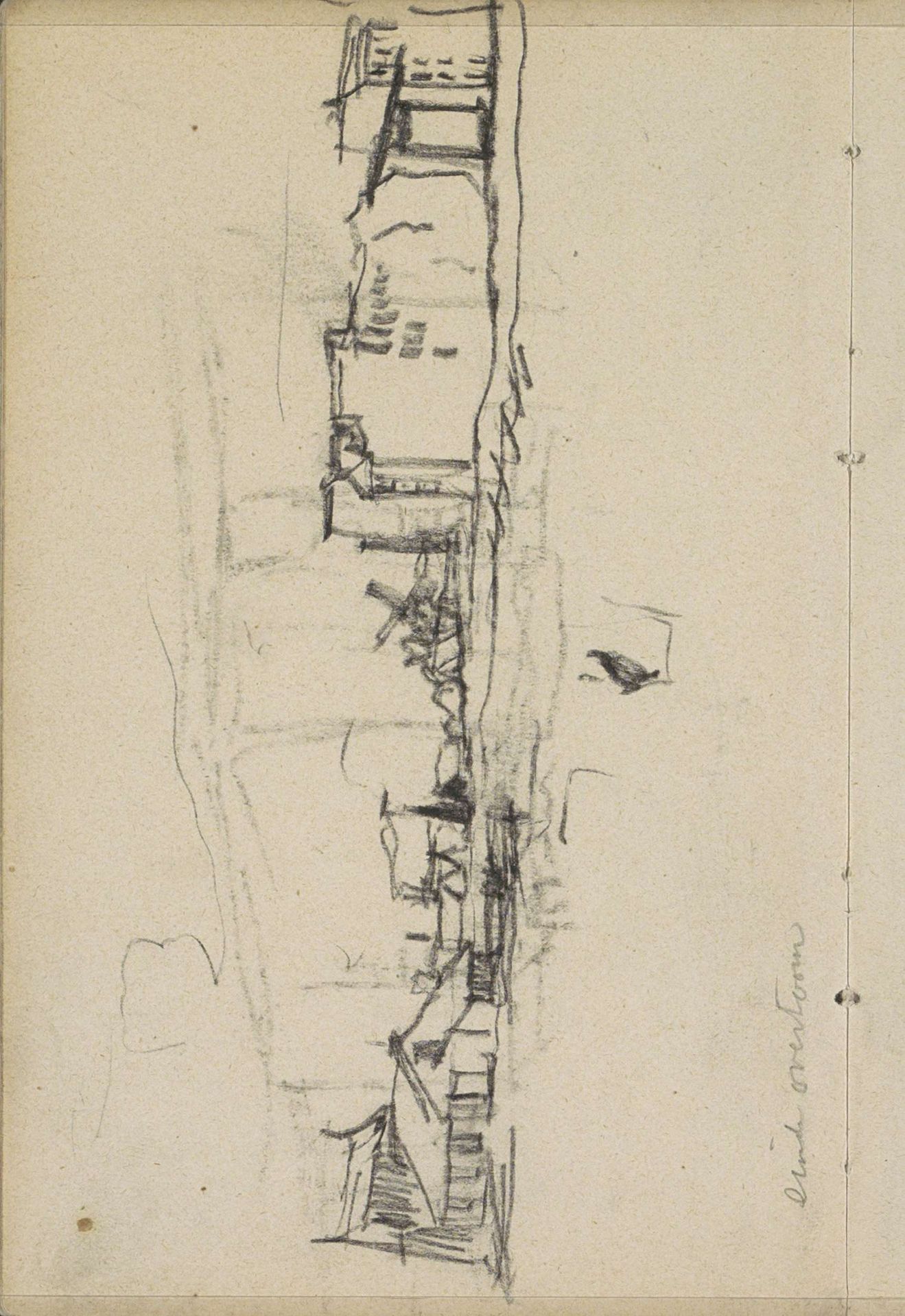 Gezicht op de Overtoom te Amsterdam by George Hendrik Breitner