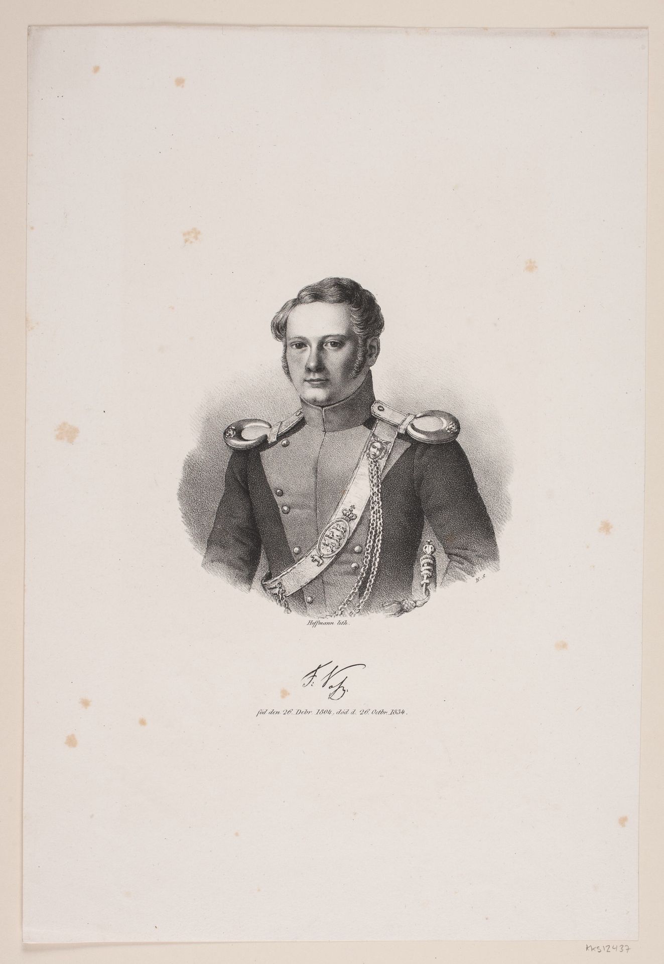 Portræt af F. D. Voss by Georg Hoffmann