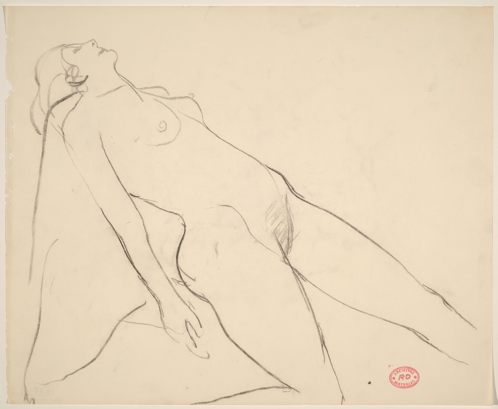 Untitled [female nude leaning back] by Richard Diebenkorn