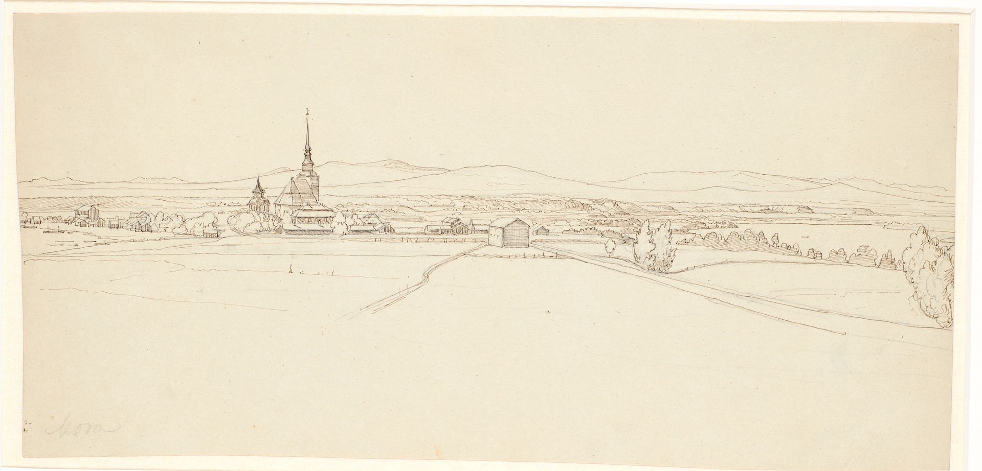 Udsigt mod Mora i Dalarne by Wilhelm Marstrand