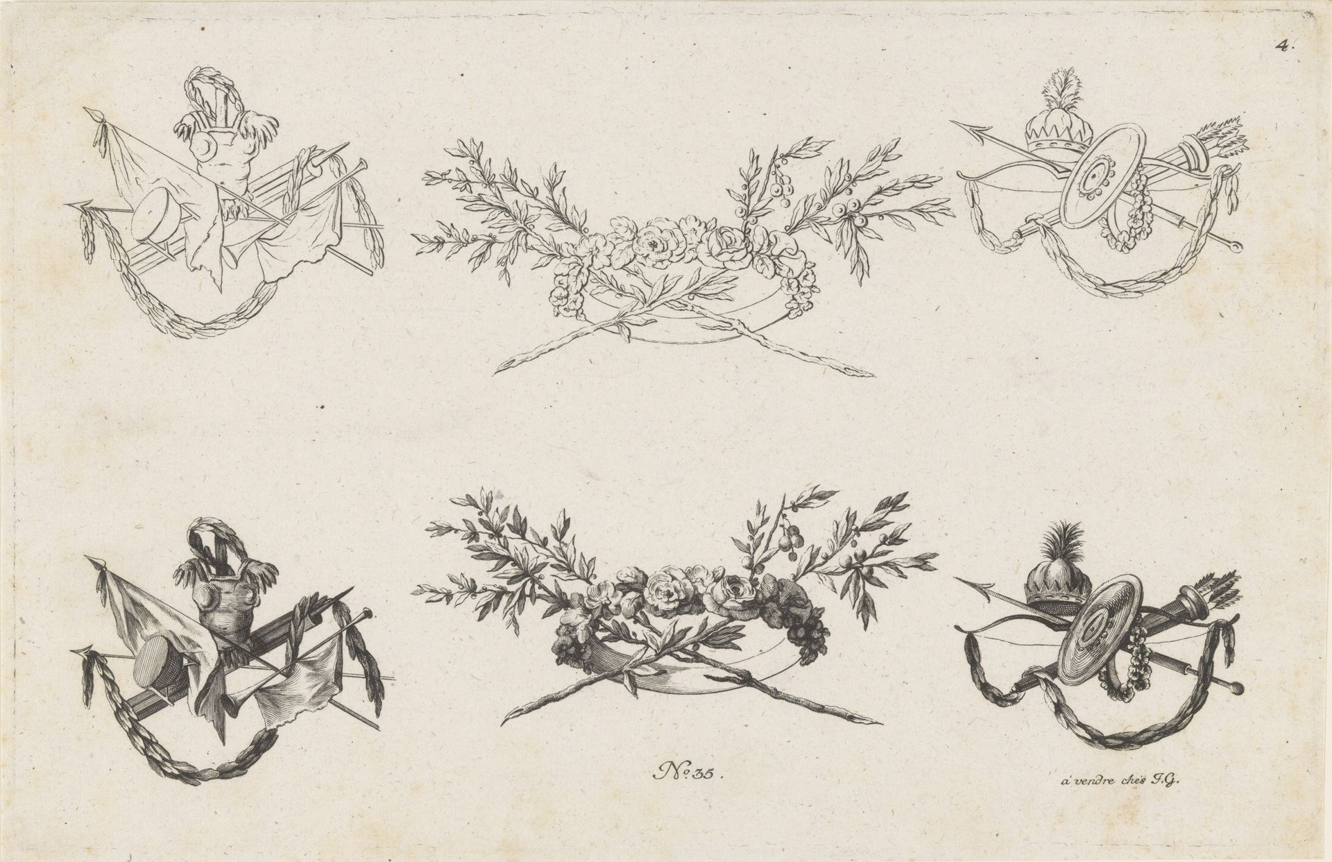 Trofeeën met wapens by Johann Carl Schleich
