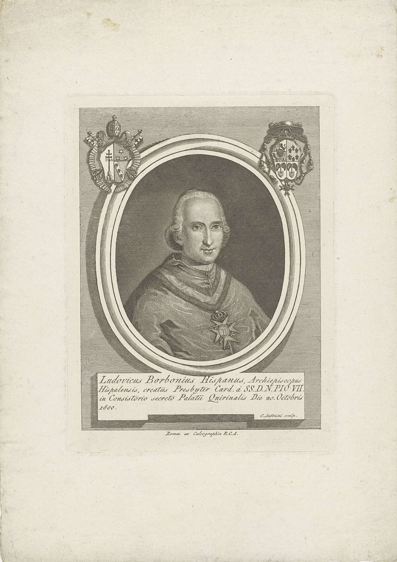 Portret van Luis María de Borbón y Vallabriga by Carlo Antonini