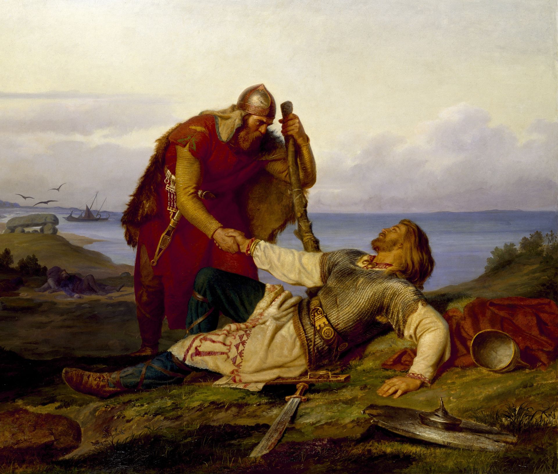 Hjalmar's Farewell To Orvar Odd After The Battle On Samsö by Mårten Eskil Winge
