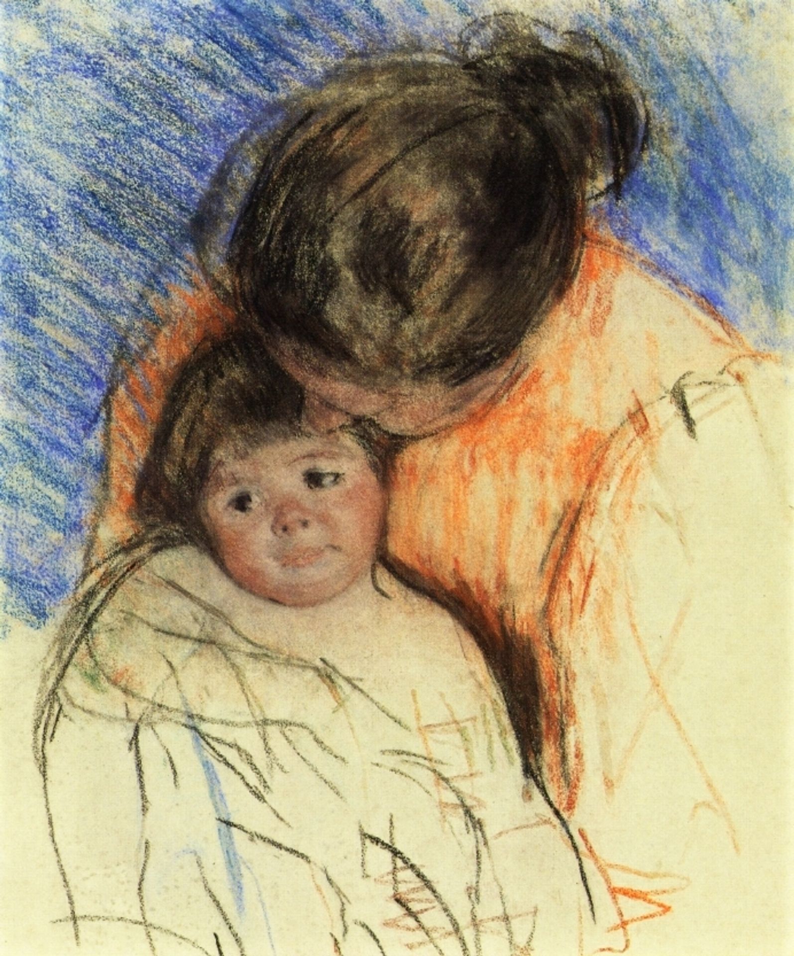 Sketch of Mother Looking down at Thomas by Mary Cassatt