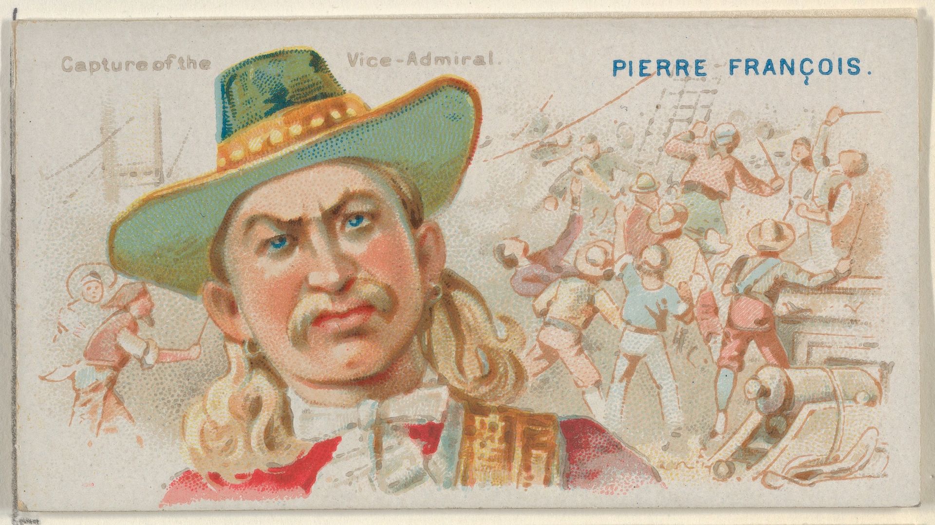 Pierre François, Capture of the Vice-Admiral, from the Pirates of the Spanish Main series (N19) for Allen & Ginter Cigarettes by Allen & Ginter