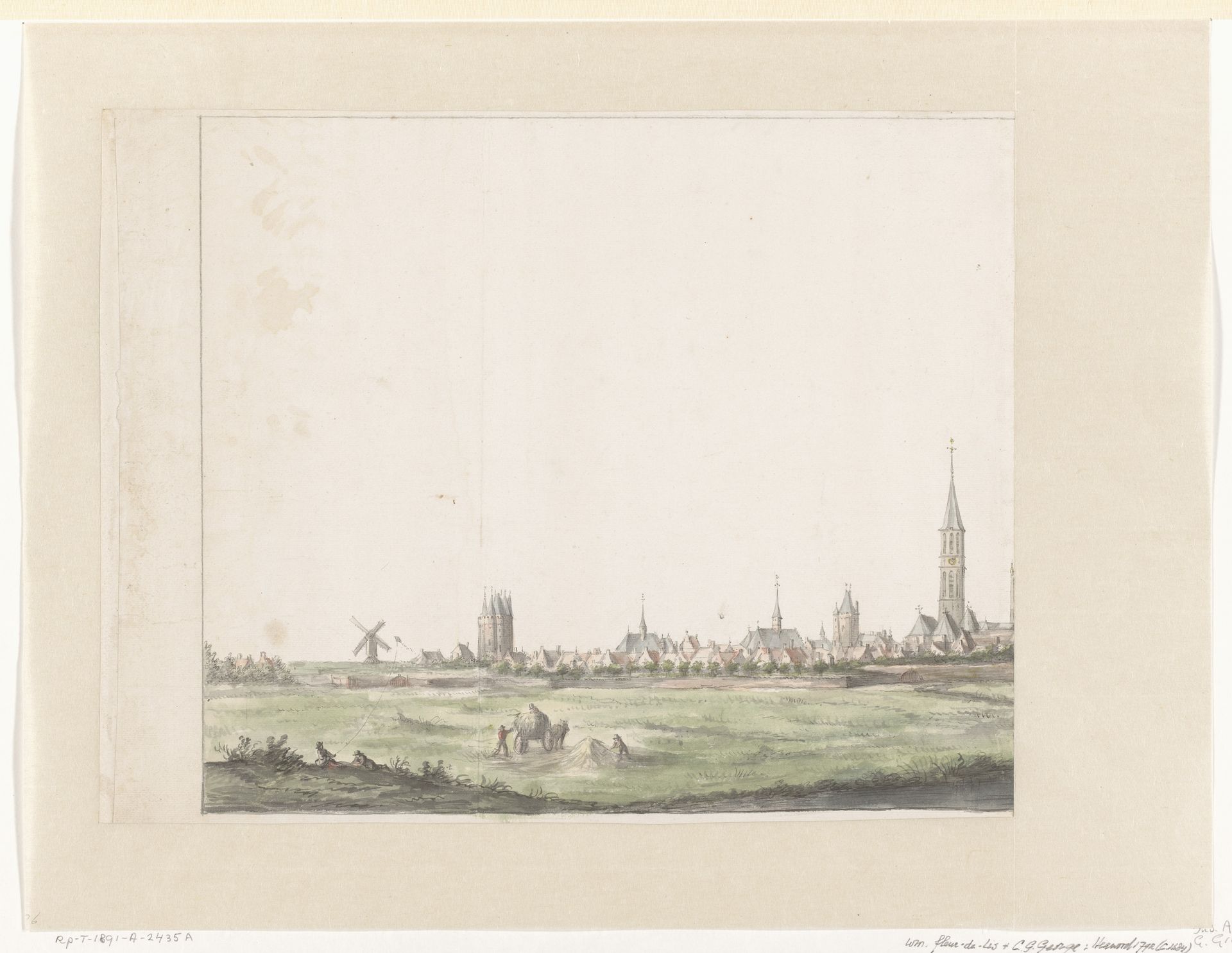 Gezicht op Zwolle by Gerrit Grasdorp