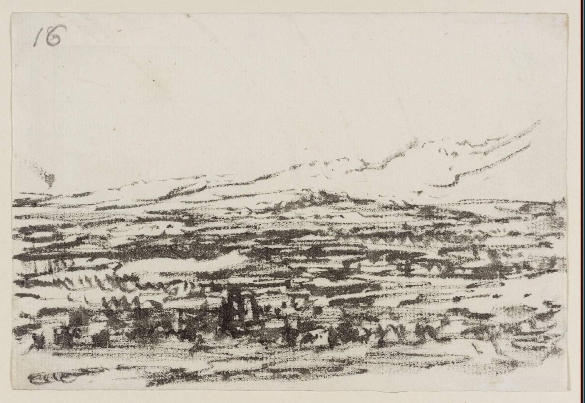 Landscape with Distant Hills by Alexander Cozens