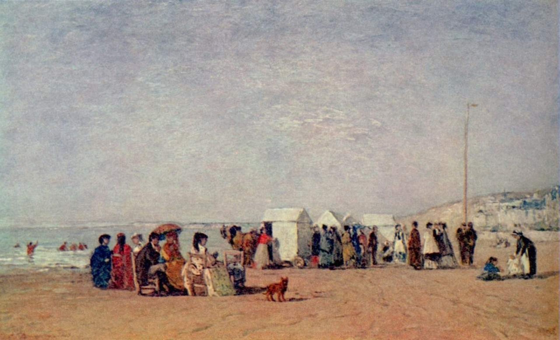 Strand in Trouville by Eugène Boudin