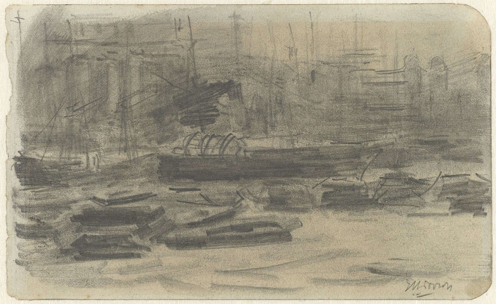 Schepen op de Theems by Jan Toorop
