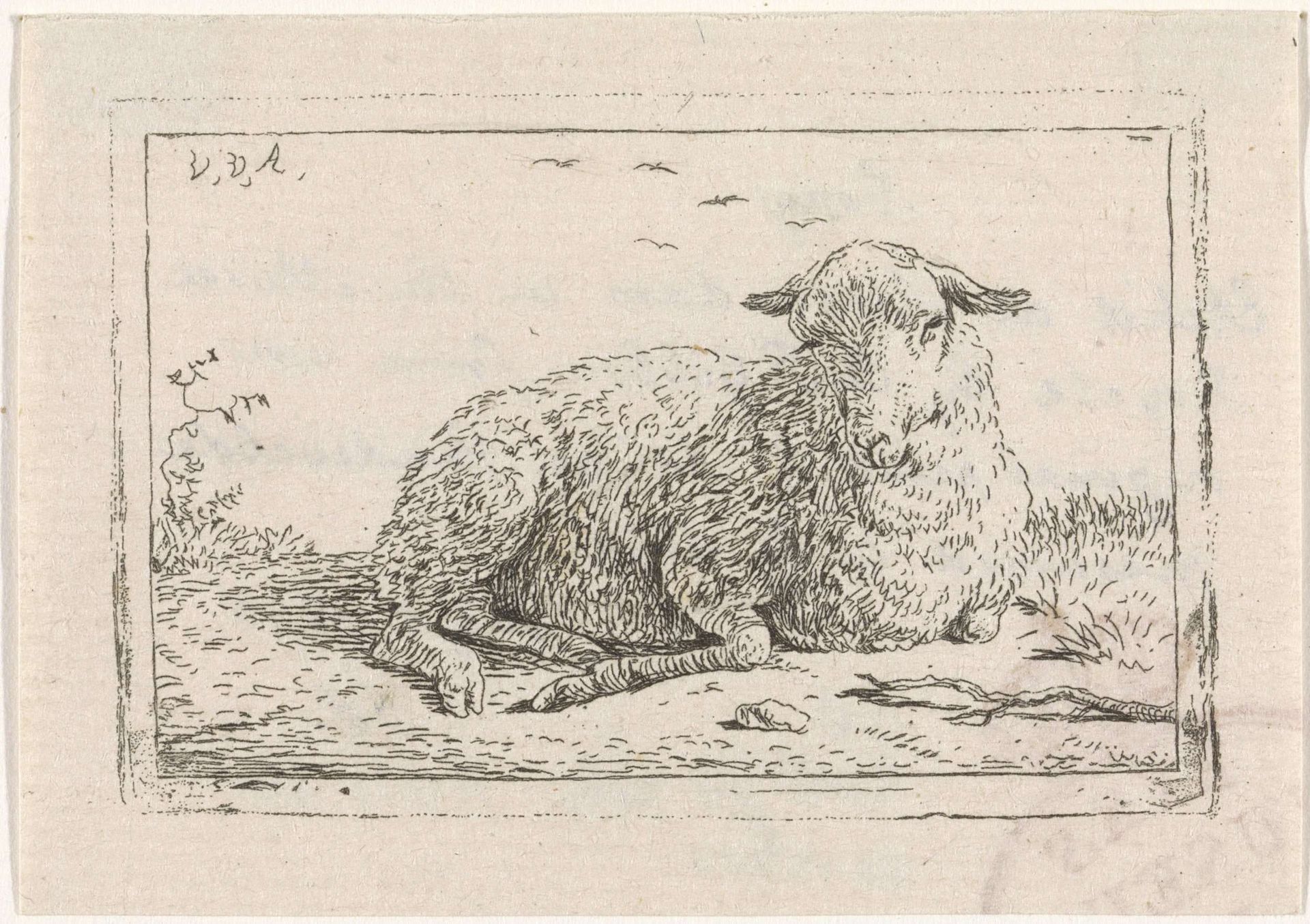 Liggend schaap by Benjamin Phelps Gibbon