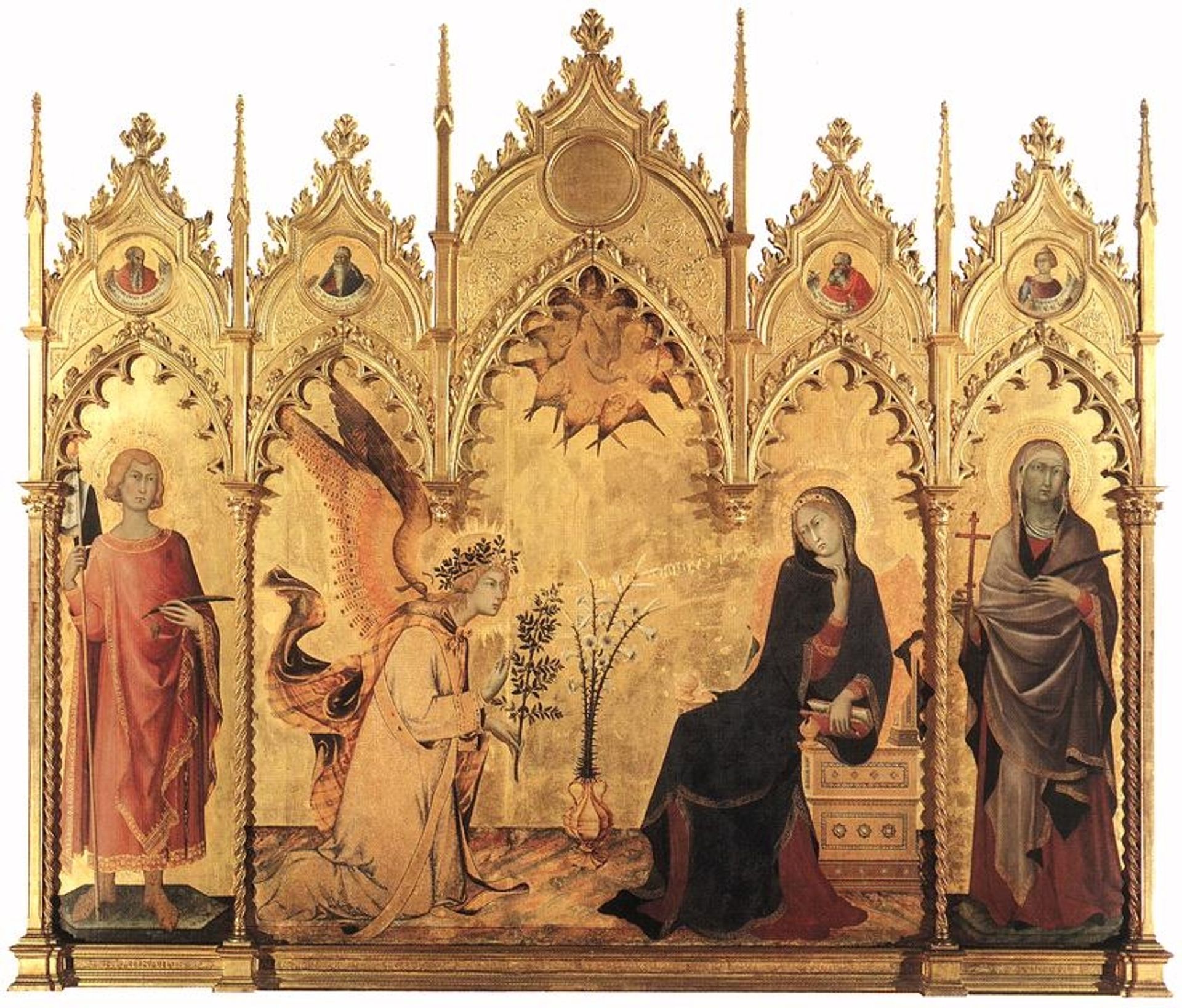 The Annunciation with St. Margaret and St. Ansanus by Simone Martini