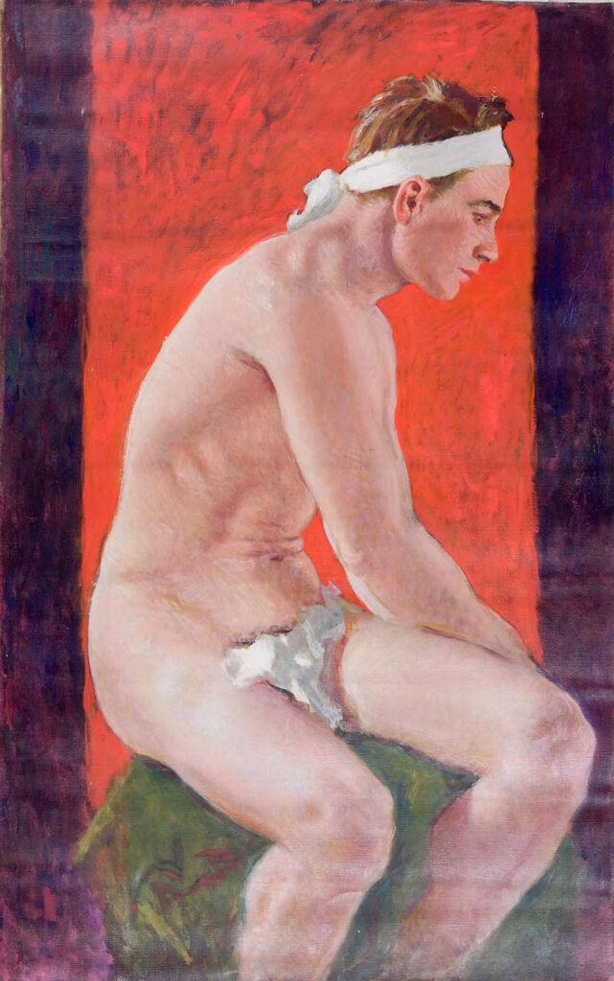 Portrait of a Seated Young Man with Headband by Denman Waldo Ross