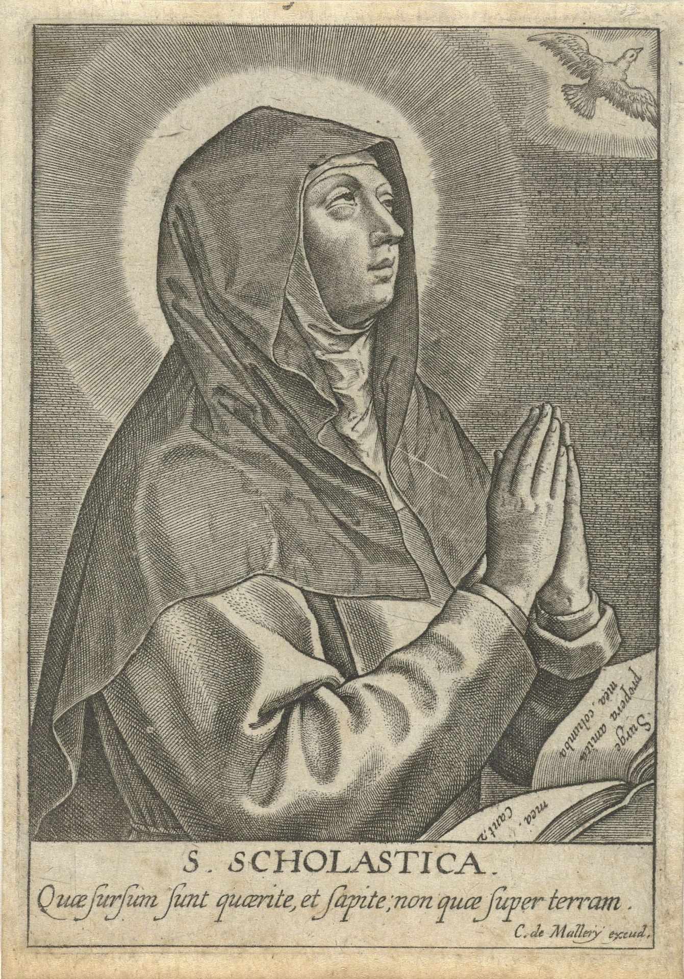 H. Scholastica by Karel van Mallery