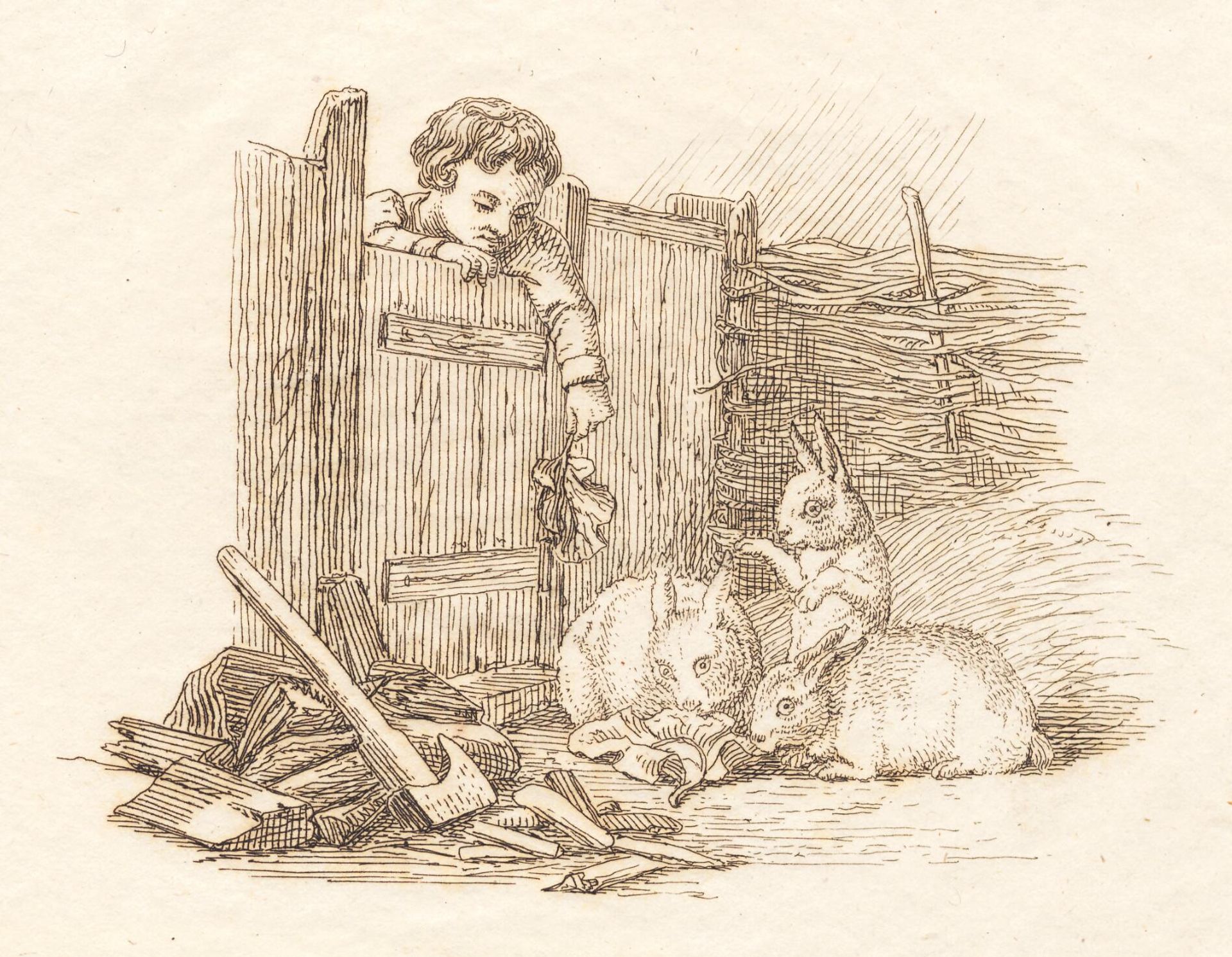 Illustration til "Halvhundrede Fabler for Børn" af Hey by Martinus Rørbye