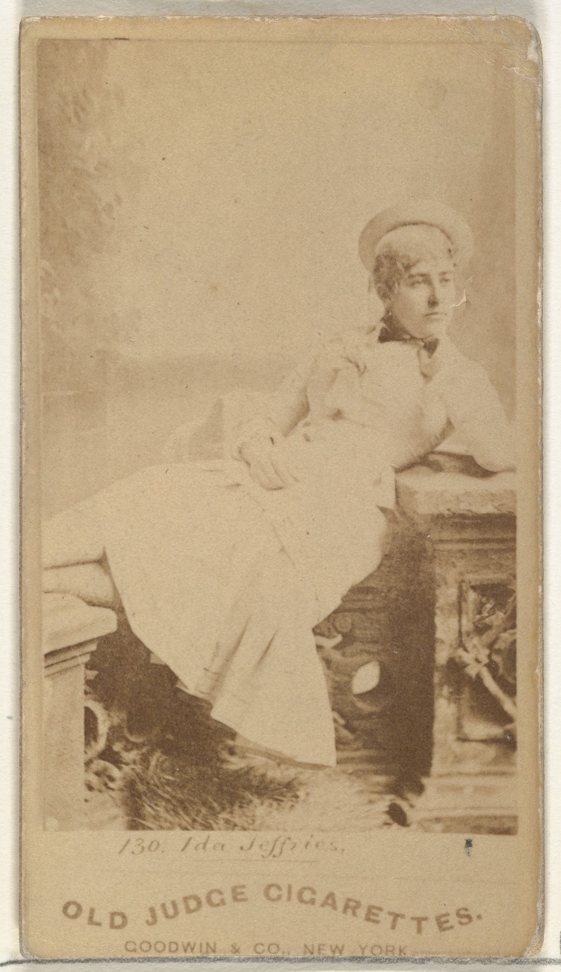 Ida Jeffries, from the Actors and Actresses series (N171) for Old Judge Cigarettes by Goodwin & Company