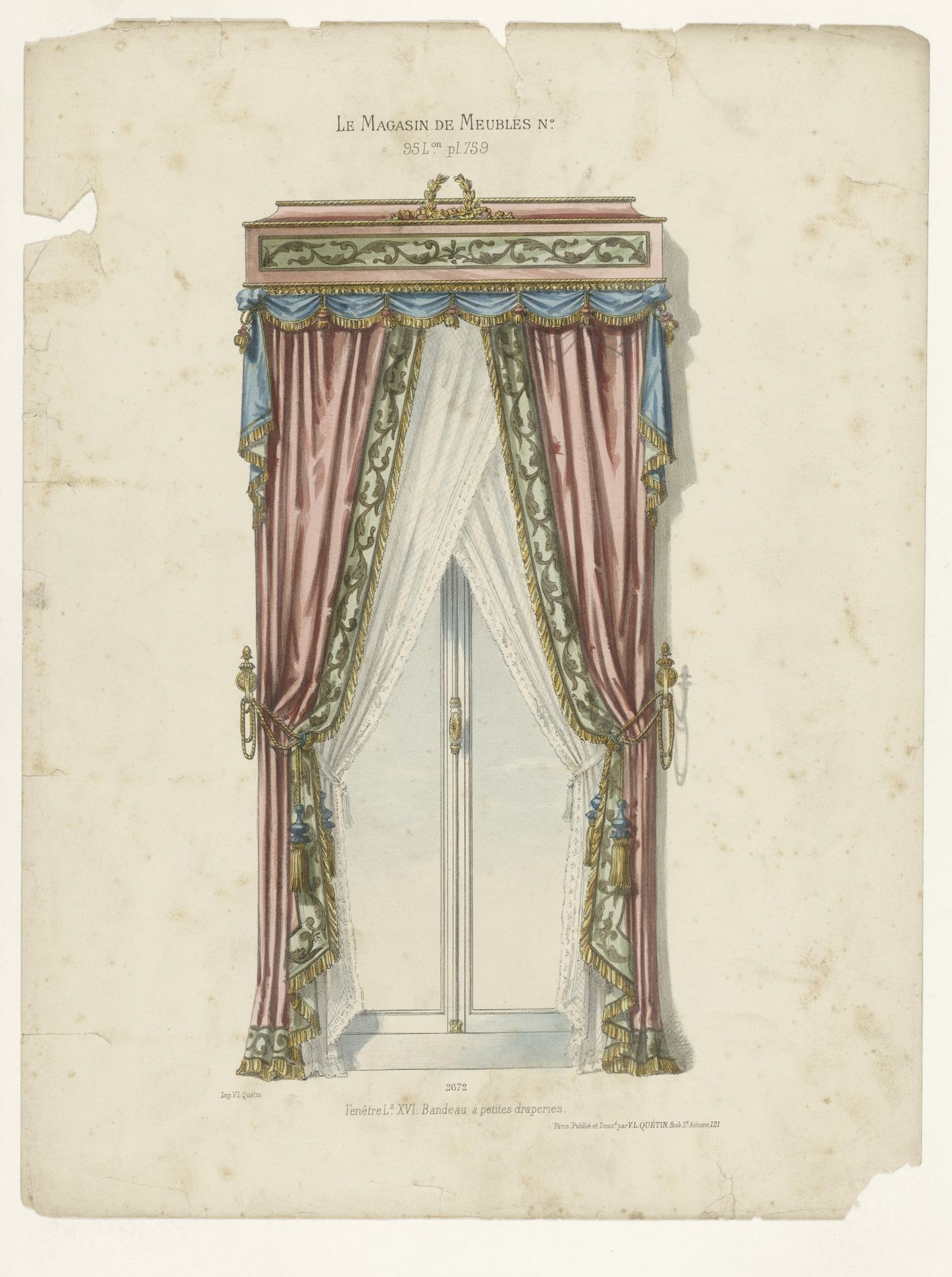 Venster met gordijnen by Anonymous