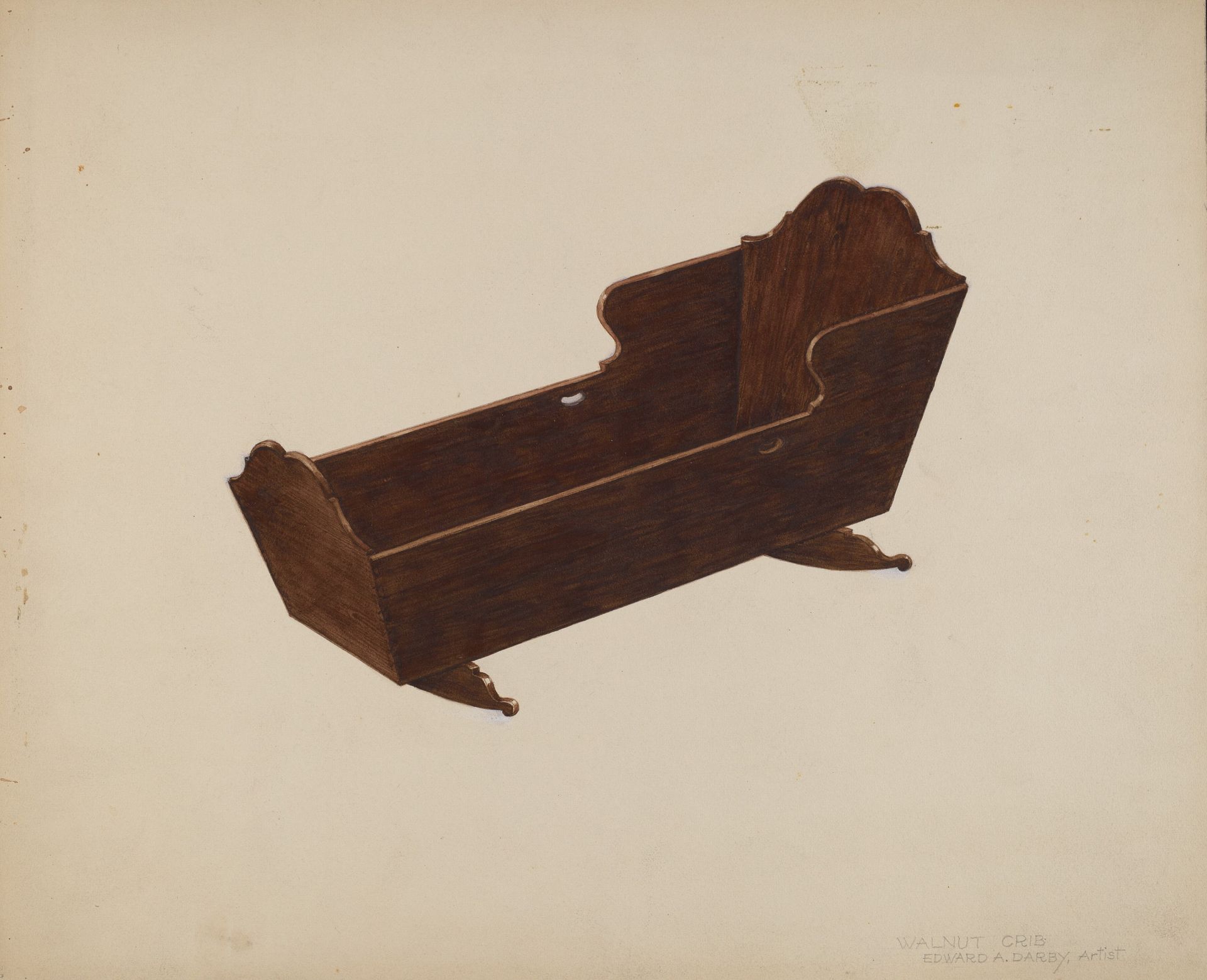 Walnut Crib by Edward A. Darby