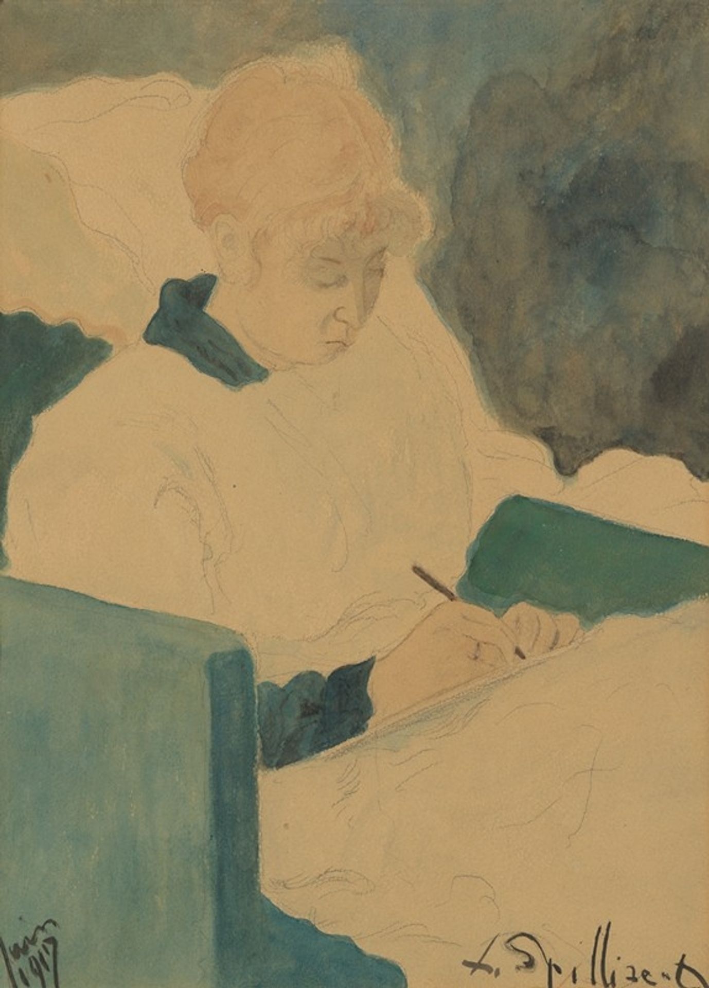 De briefschrijfster by Léon Spilliaert