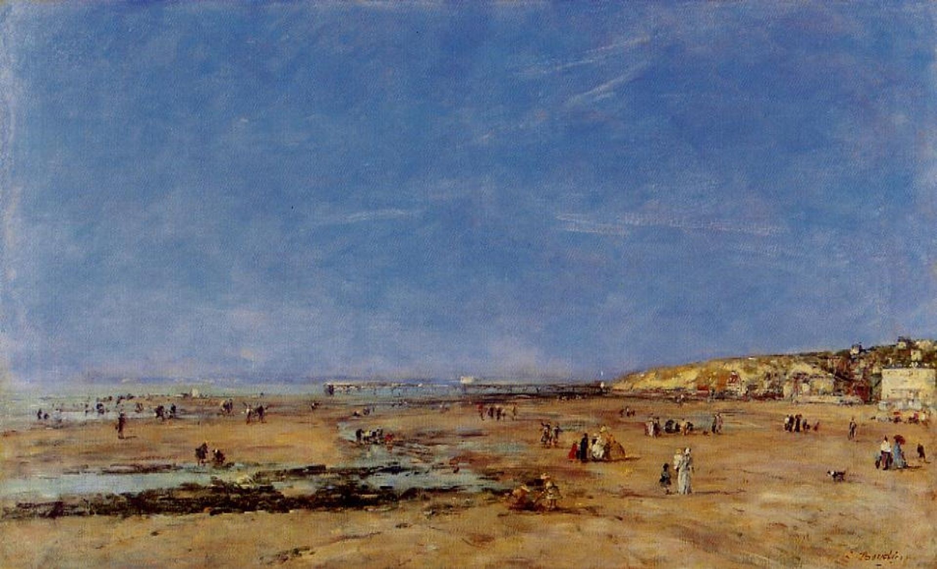 Trouville, Panorama of the Beach by Eugène Boudin
