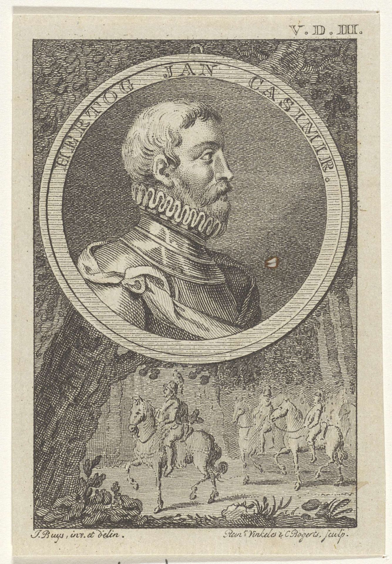 Portret van Johan Casimir, paltsgraaf aan de Rijn by Reinier Vinkeles