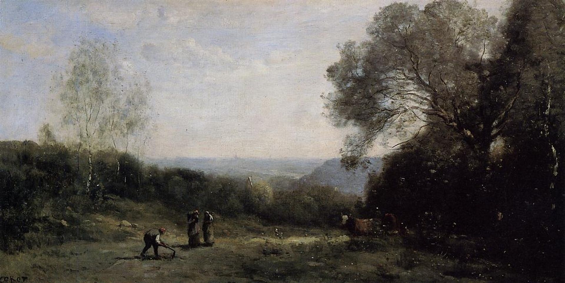 Outside Paris The Heights above Ville d'Avray by Camille Corot